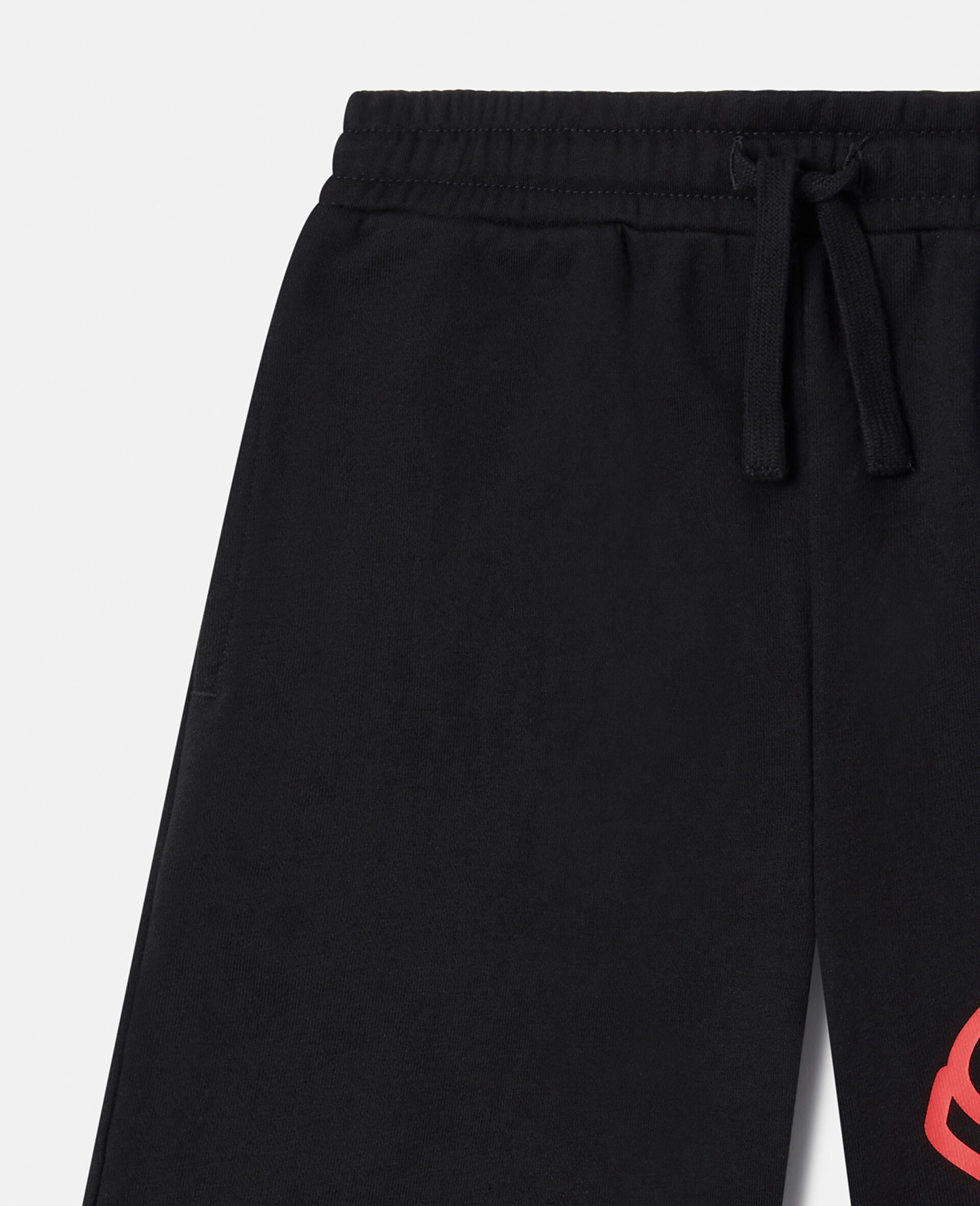 Dancing Leg Print Sweat Shorts-Black-large image number 1