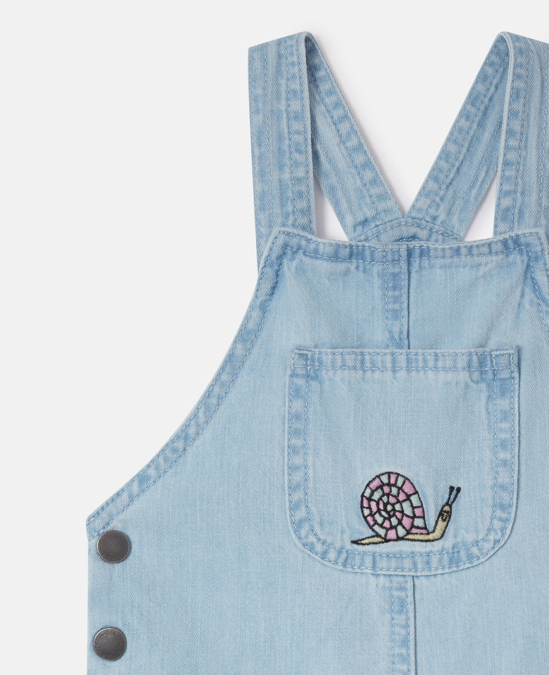Woodland Friends Denim Dungarees -Blue-large image number 1