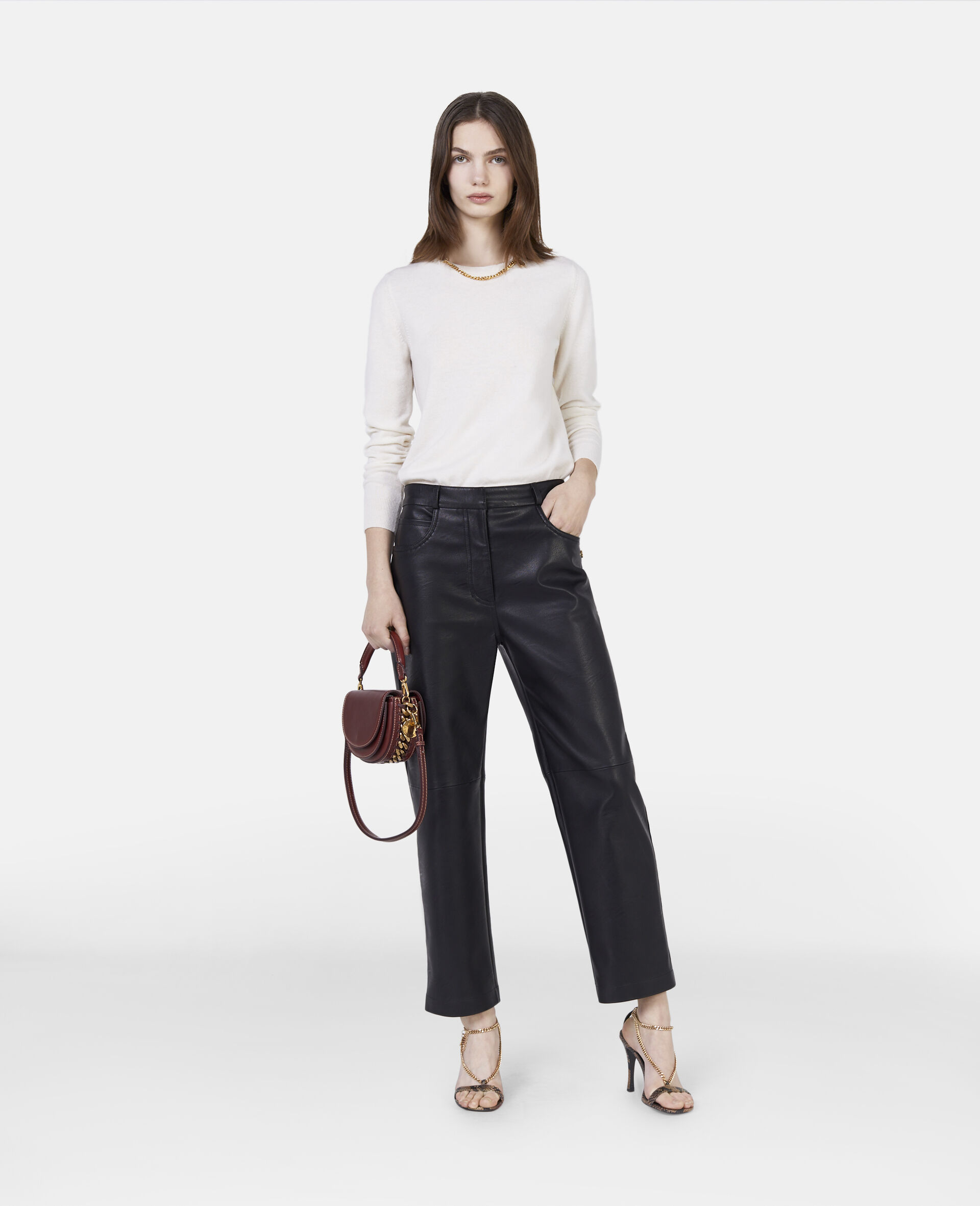 Pantalon droit en Alter Mat Iconics Stella-Noir-model