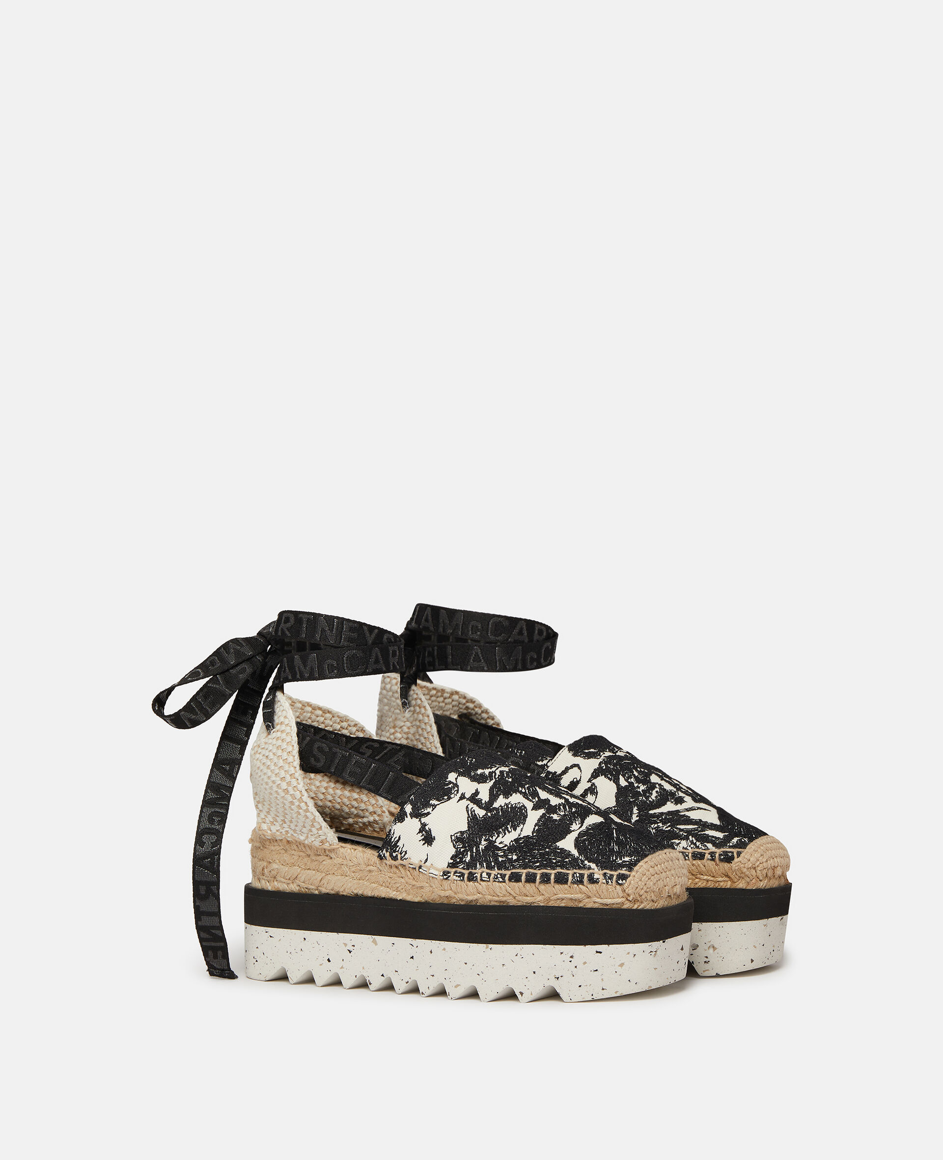 Gaia Moth Embroidery Platform Espadrilles-Multicoloured-large Gaia Moth Embroidery Platform Espadrilles-Multicoloured-large image number 1