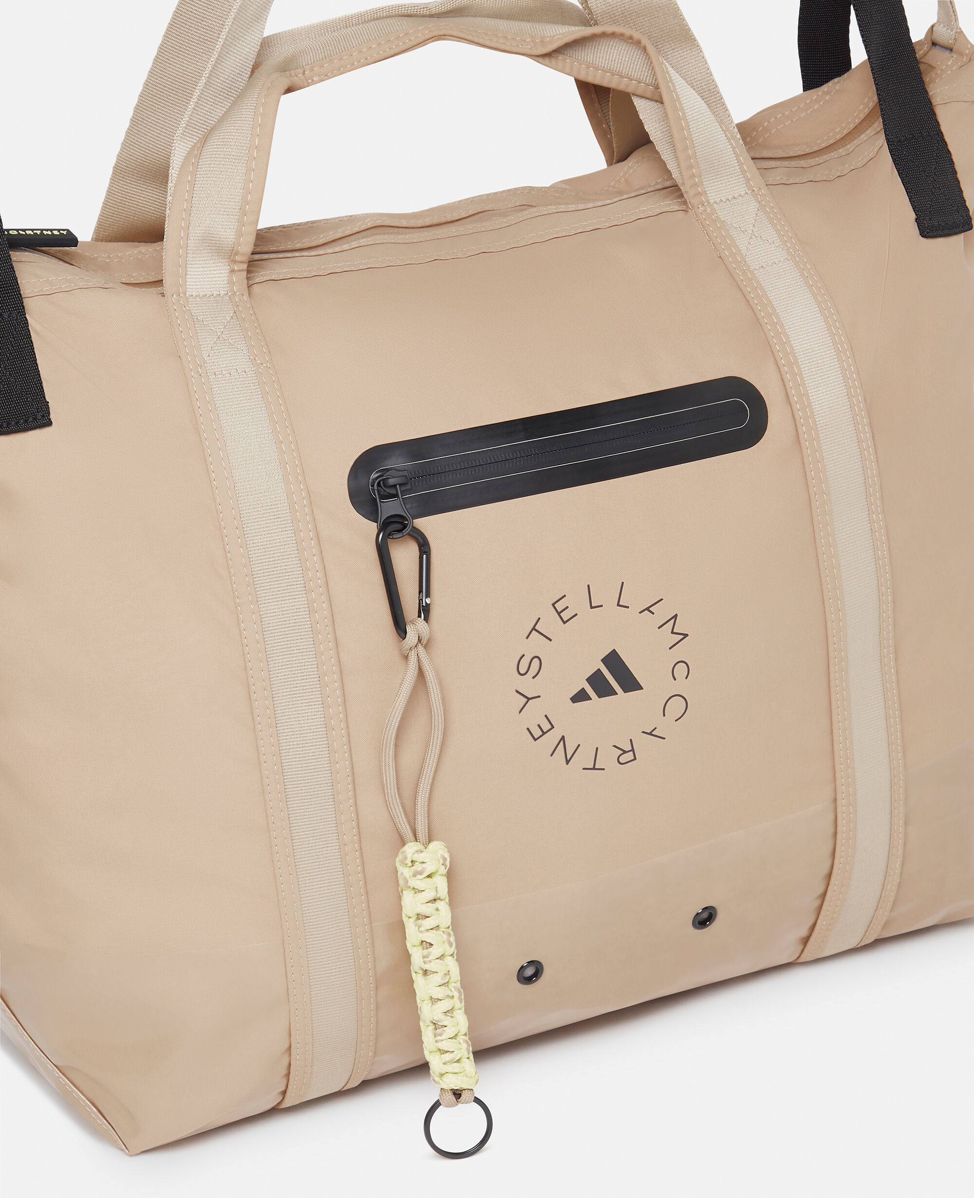 Women Trace Khaki/Blush Yellow/Black Logo Tote Bag | Stella