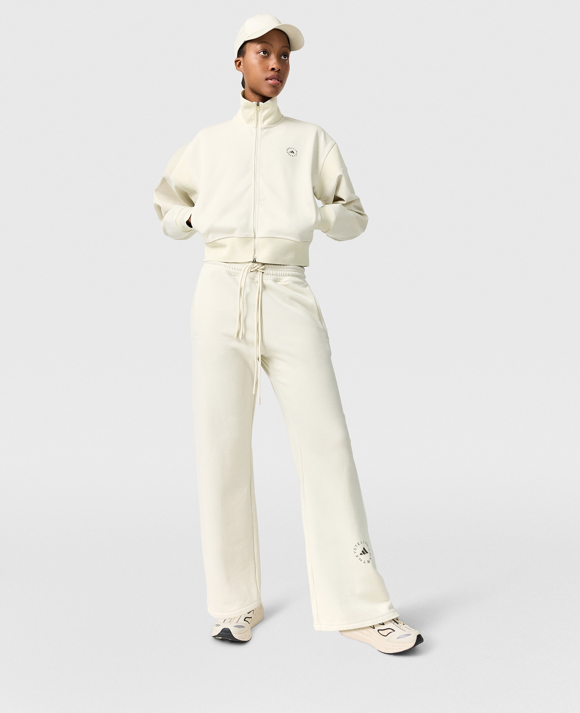 Women Beige Logo Straight-Leg Joggers | Stella McCartney MT