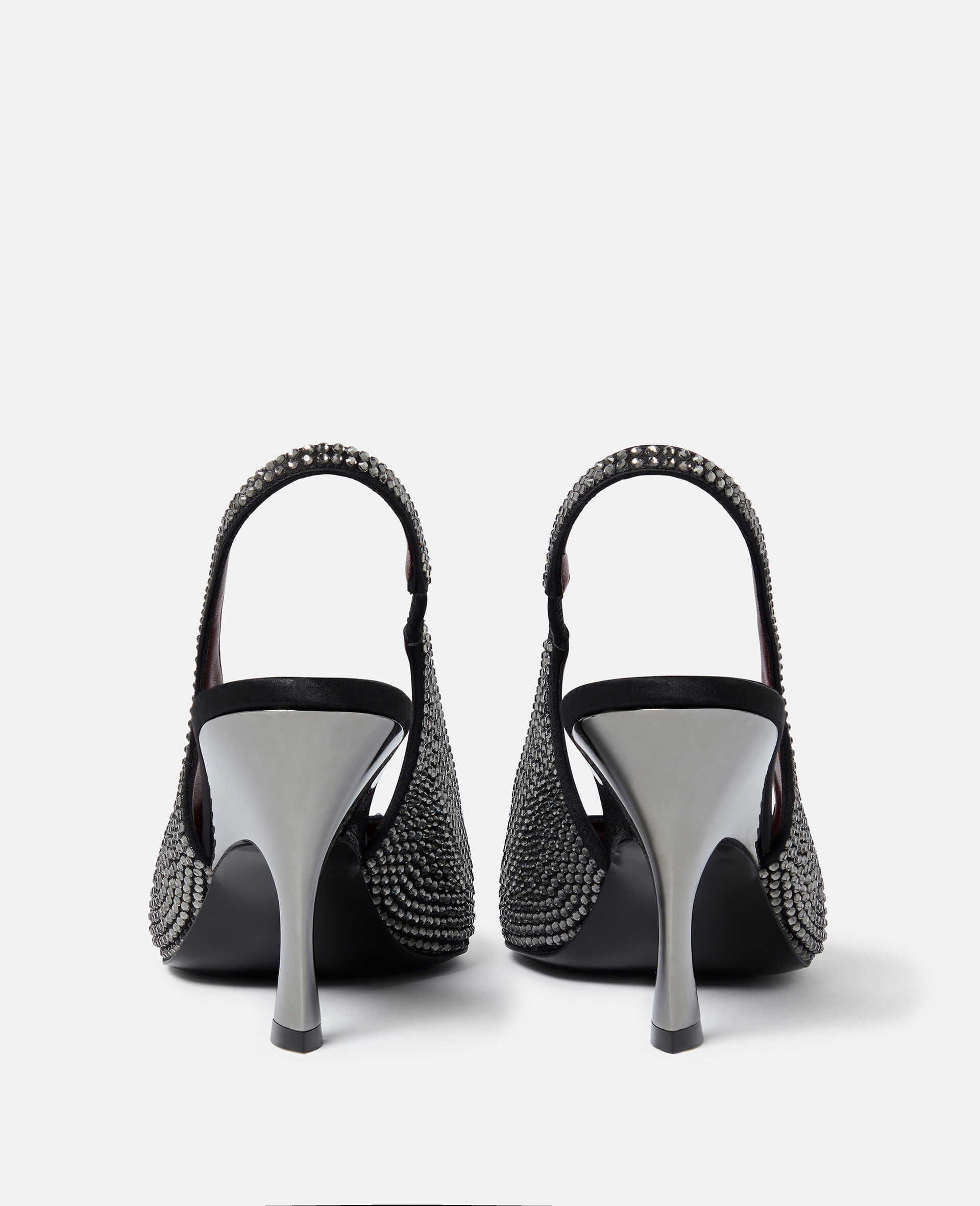 Escarpins a bride arriere avec cristaux Elsa-Silver-large image number 2