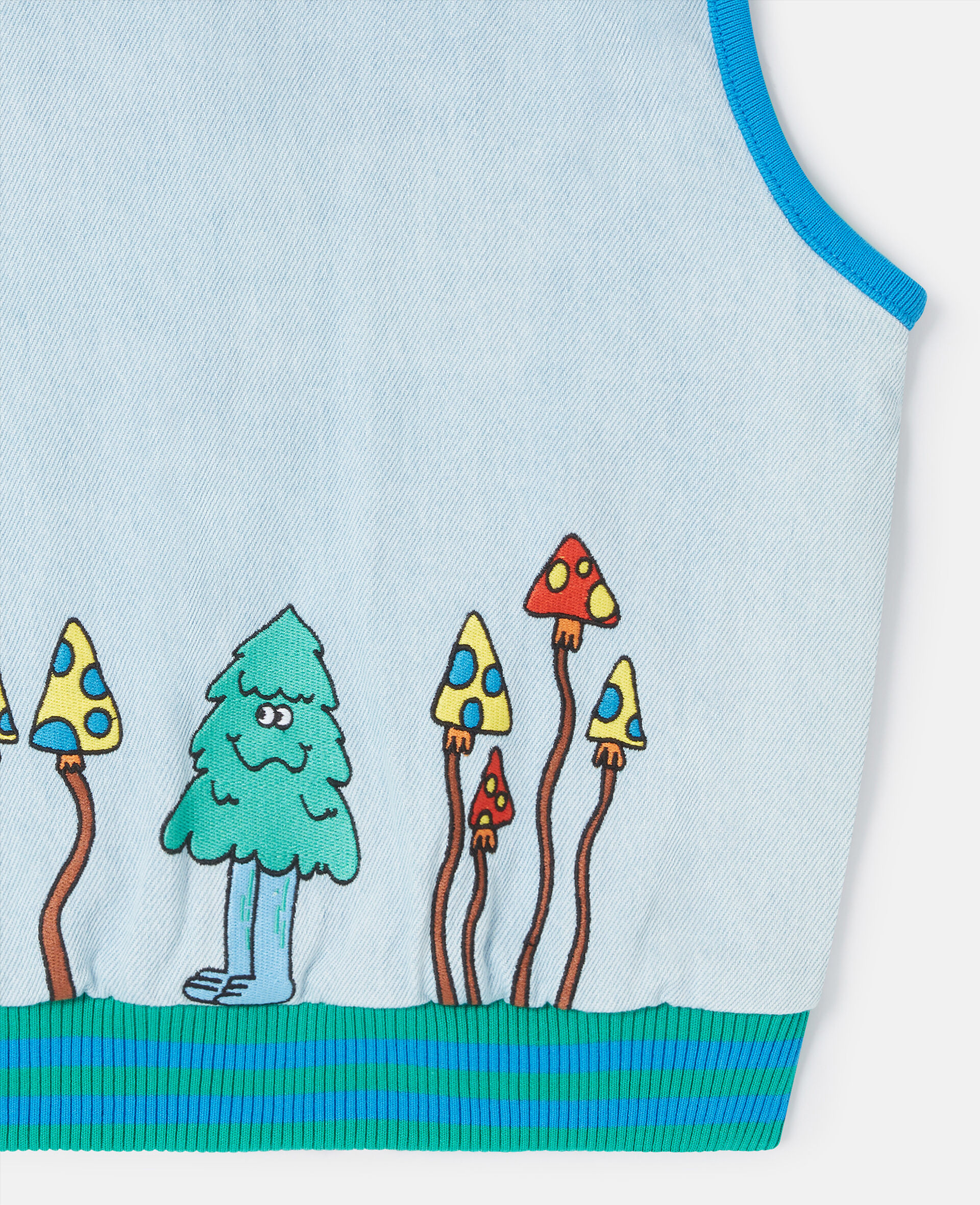 Woodland Friends Sleeveless Jacket-Blue-large image number 3