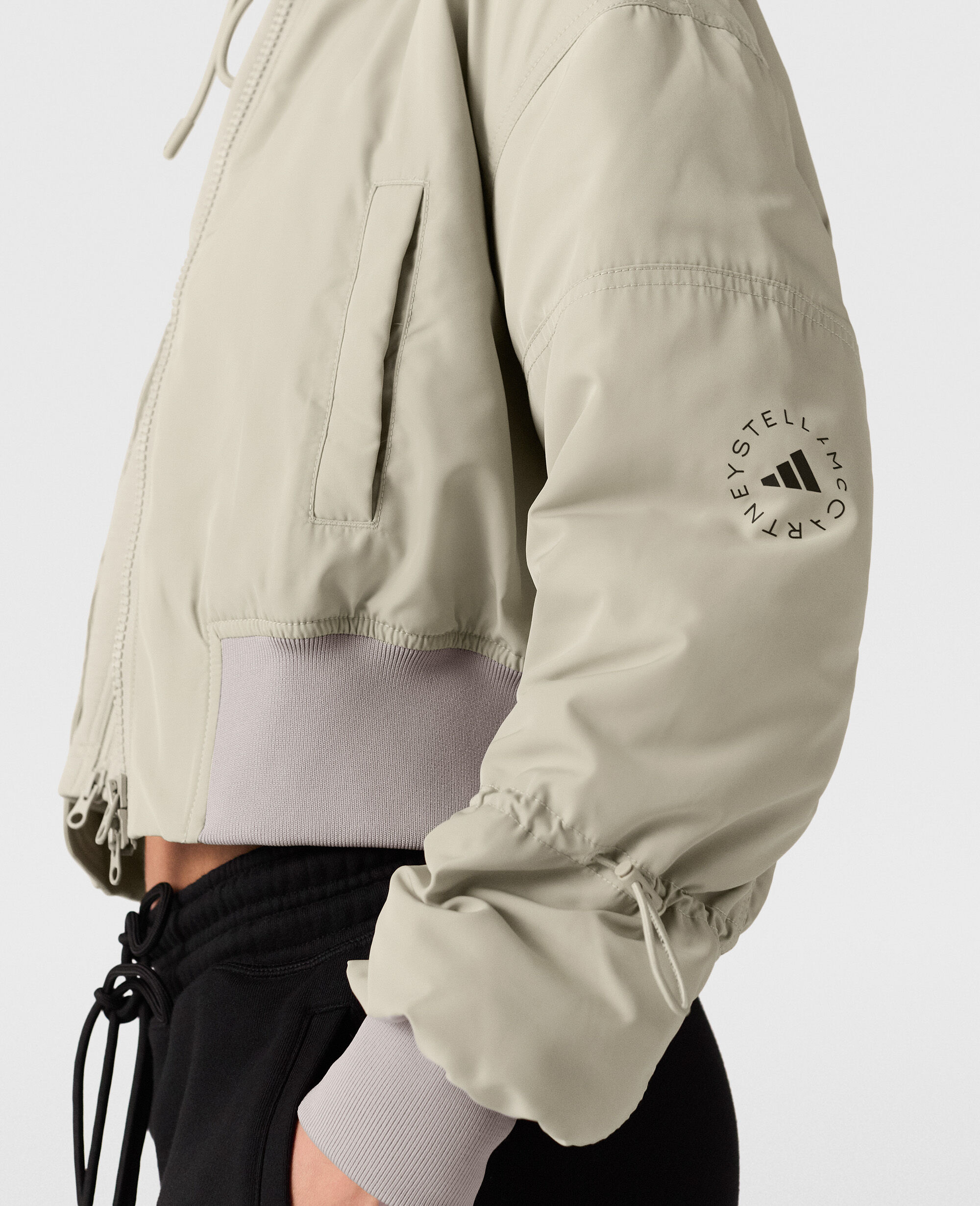 Women Desert Sand Beige TrueNature Cropped Bomber | Stella