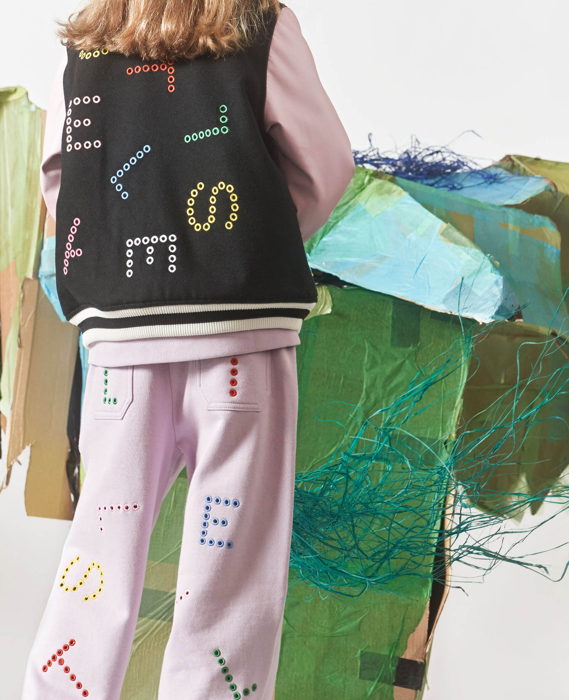 Stella Pattern Joggers-Purple-model