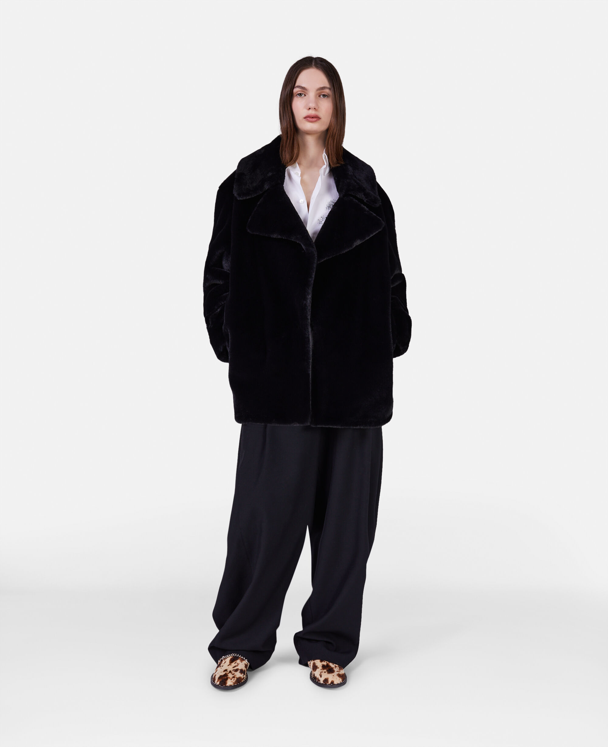 Black fluffy clearance teddy jacket