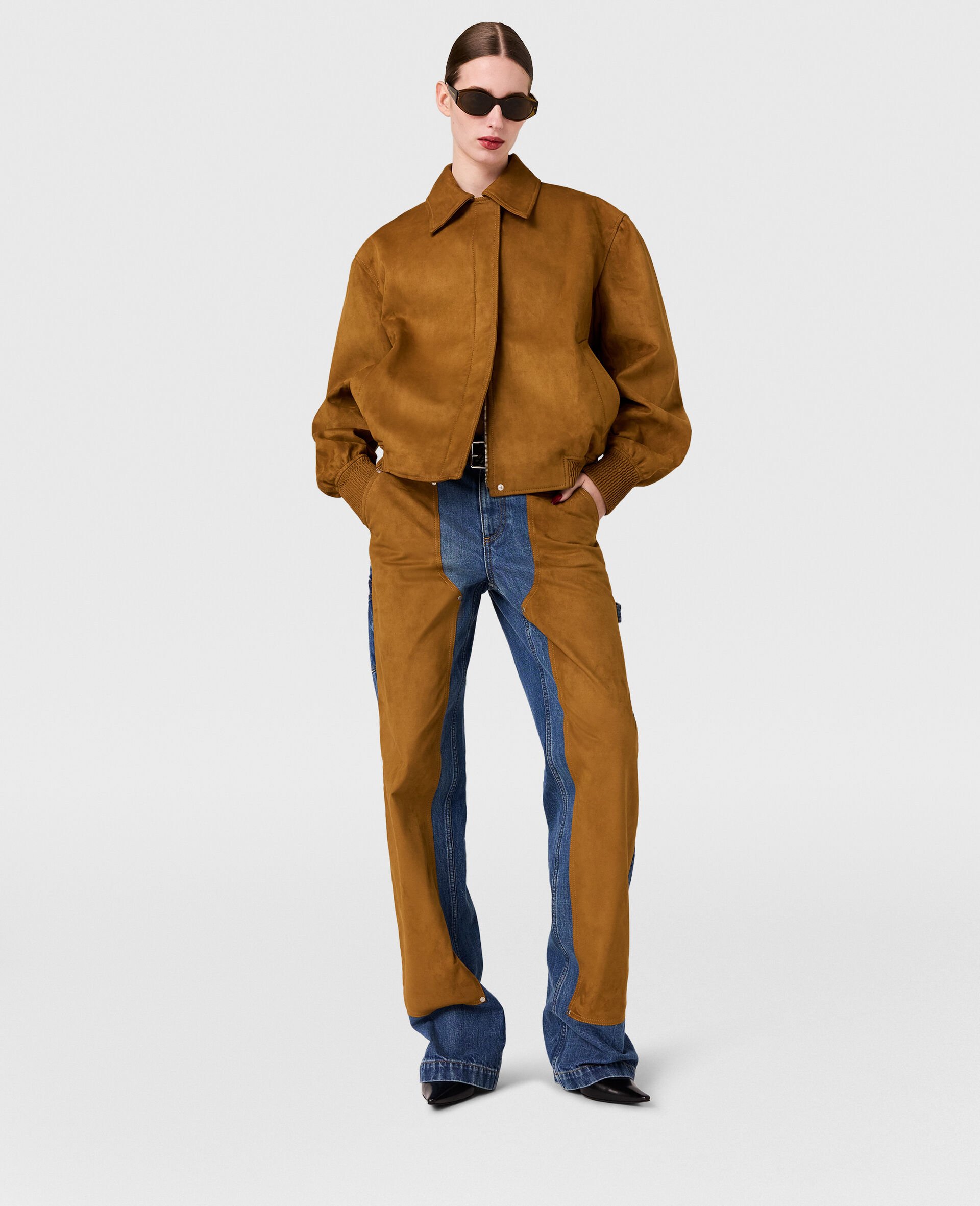 Jean droit a chaps-Bleu-model