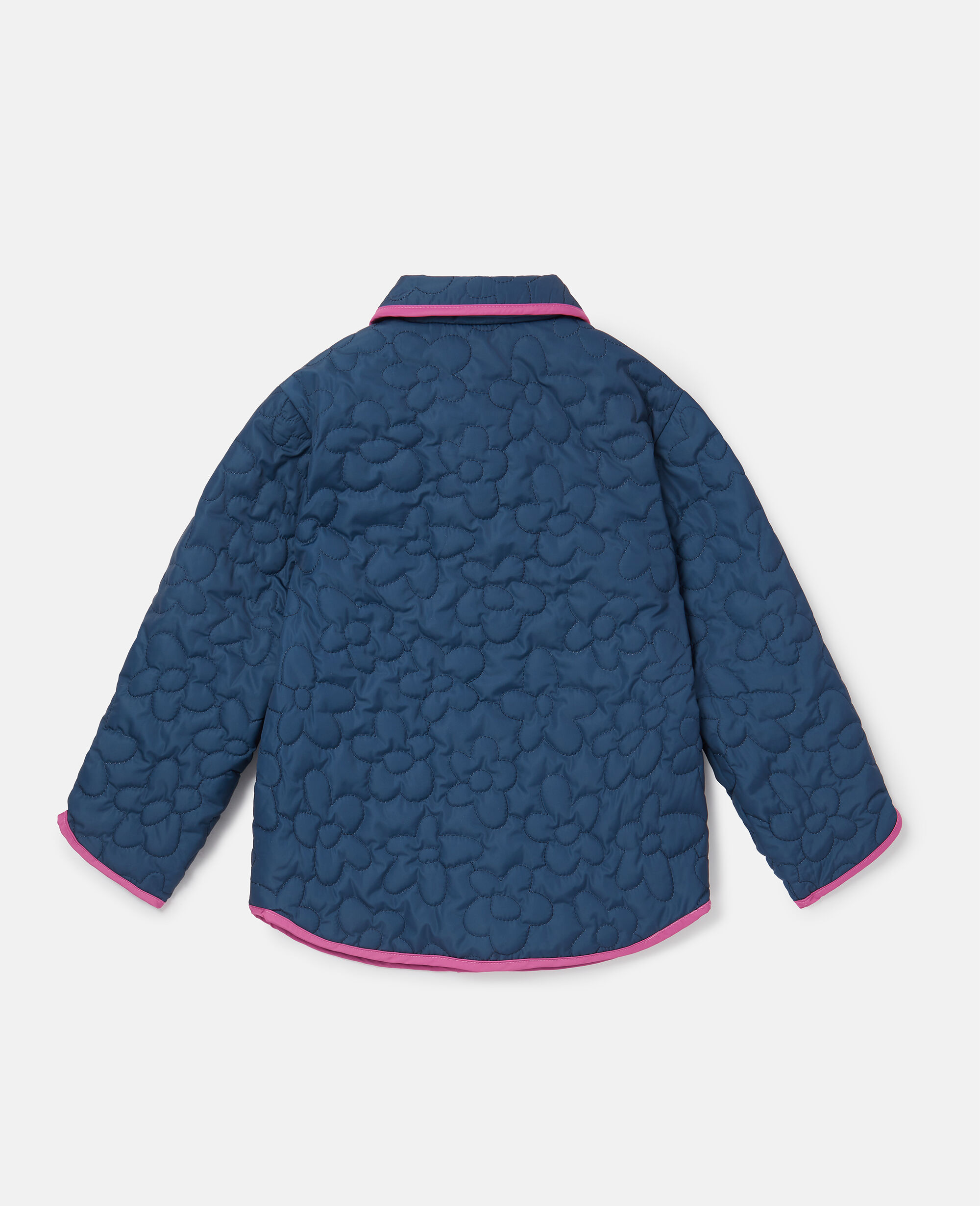 Women Navy Flower Quilted Jacket Stella McCartney US
