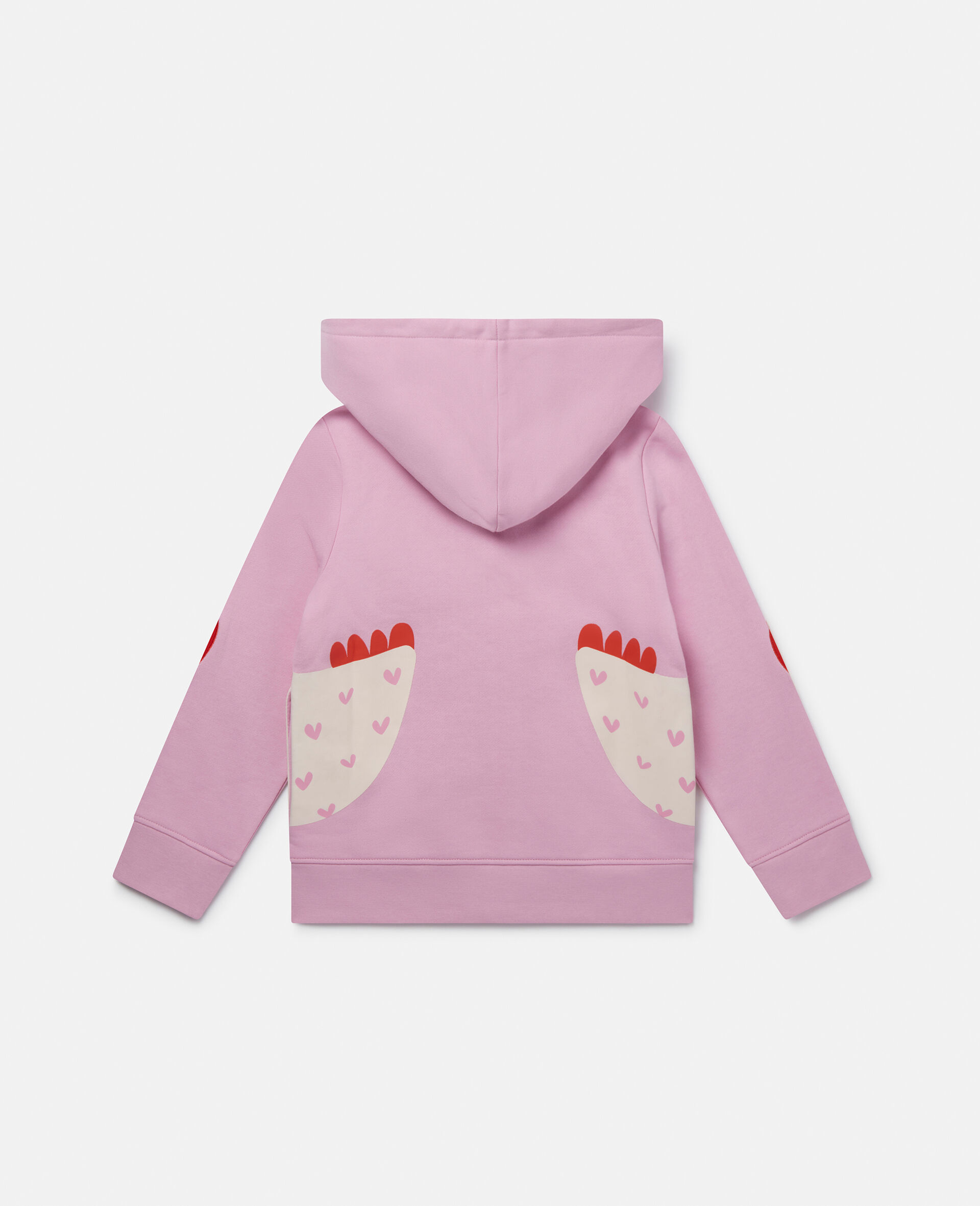 Chicken Graphic Zip Sweatshirt-Pink-large Chicken Graphic Zip Sweatshirt-Pink-large image number 2