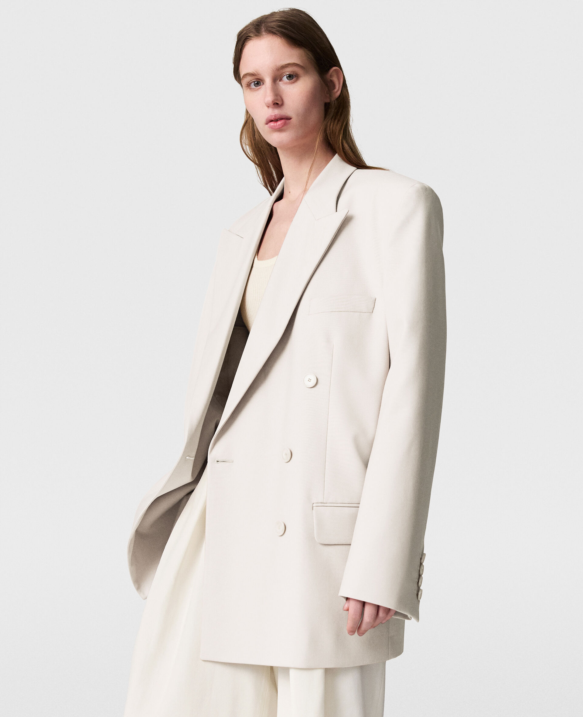 Blazer croise oversize-Beige-large image number 5