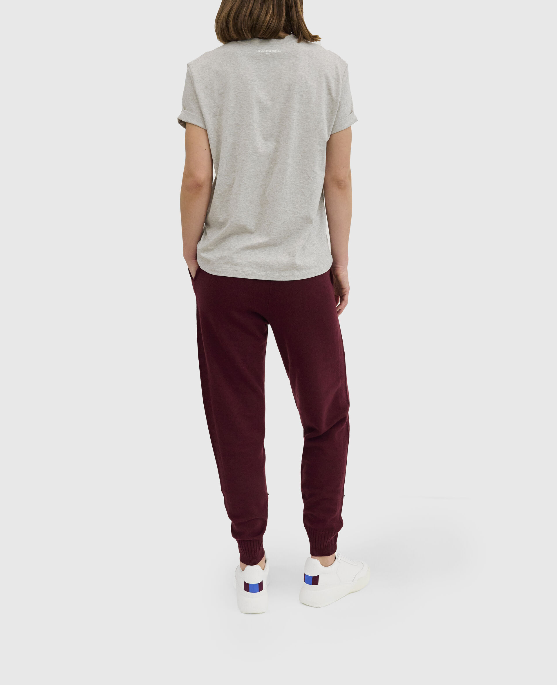 Mid-Rise Tapered Sweatpants-Black-large image number 3