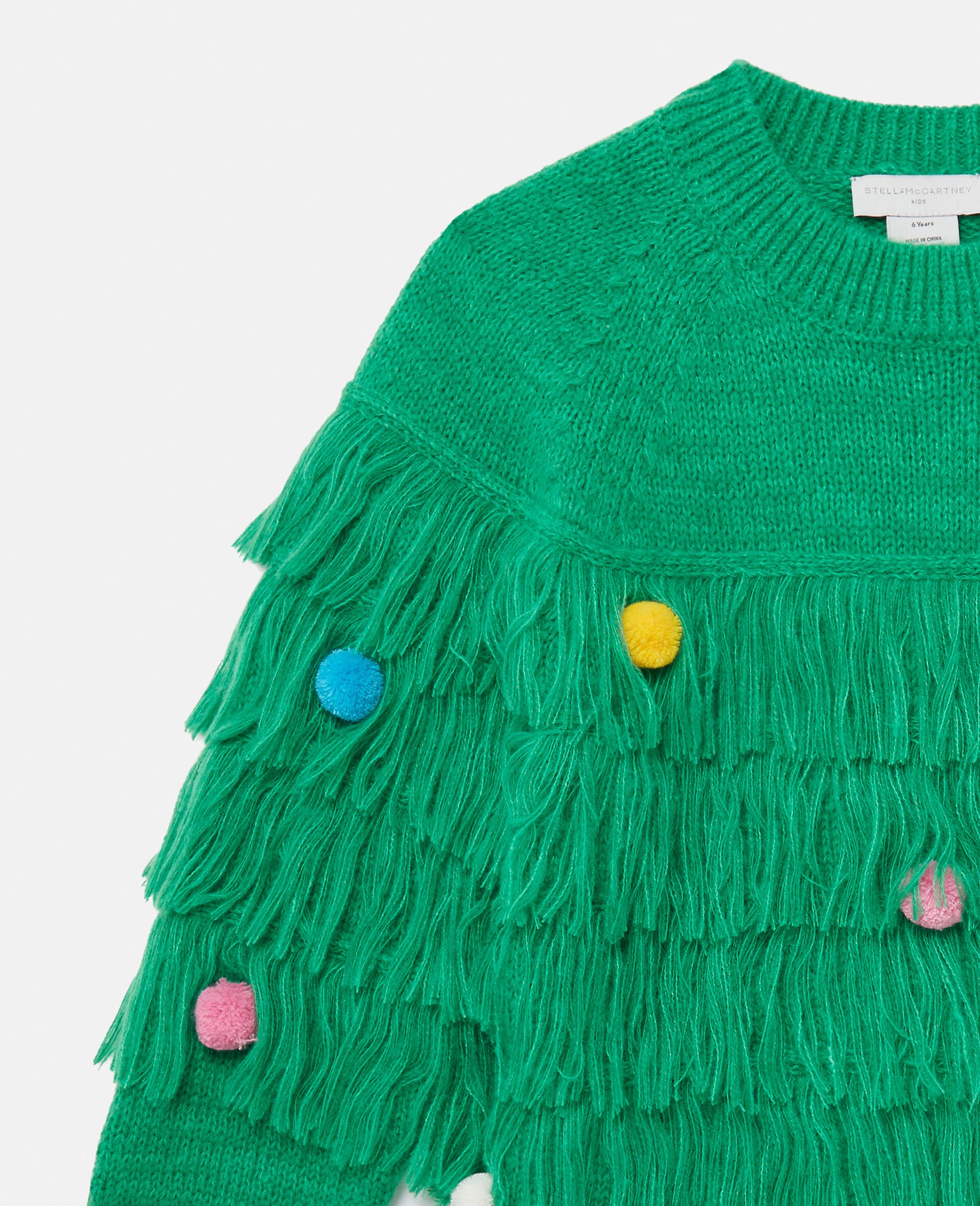 Christmas Tree Knitted Jumper-Green-large Christmas Tree Knitted Jumper-Green-large image number 1