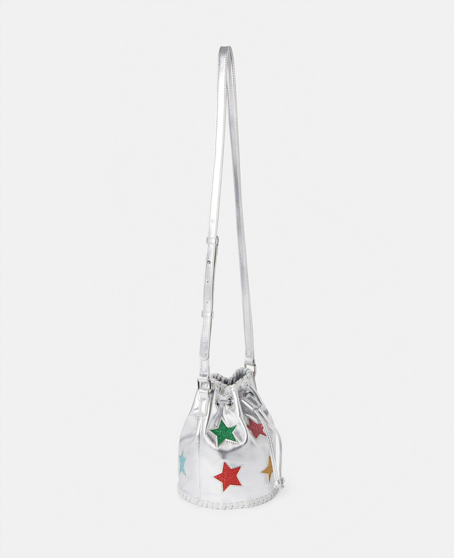 Metallic Stella Star Bucket Bag-Grey-large image number 1