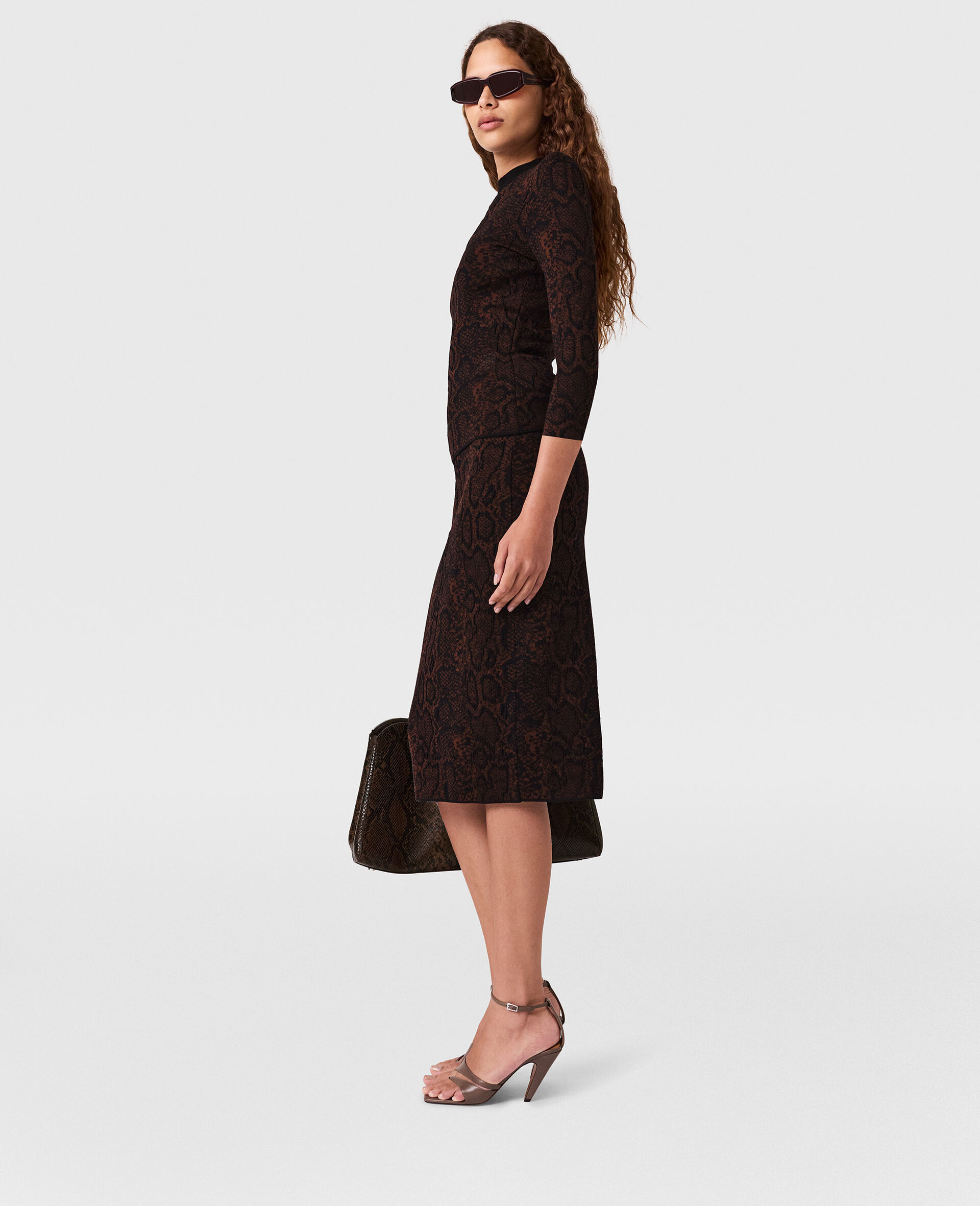 Snake Print Long-Sleeve Jumper-Black-large Snake Print Long-Sleeve Jumper-Black-large image number 2