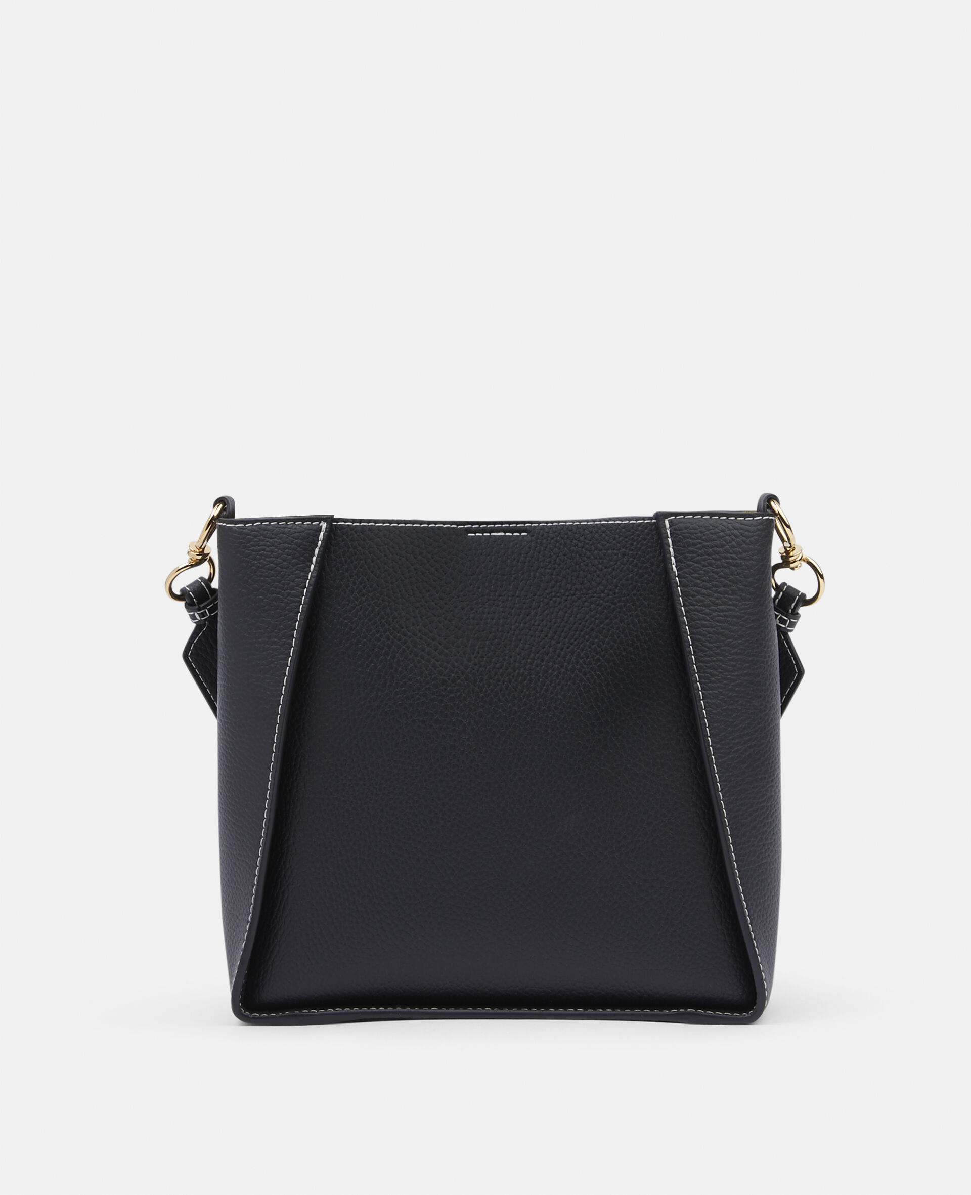 Women Black Logo Grainy Alter Mat Shoulder Bag | Stella McCartney US 