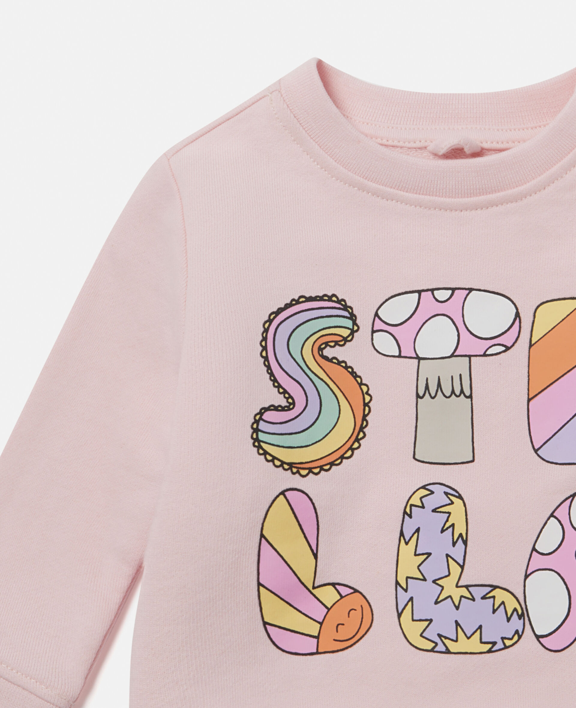 Stella Woodland Lettering Crewneck Sweatshirt-Pink-large image number 1