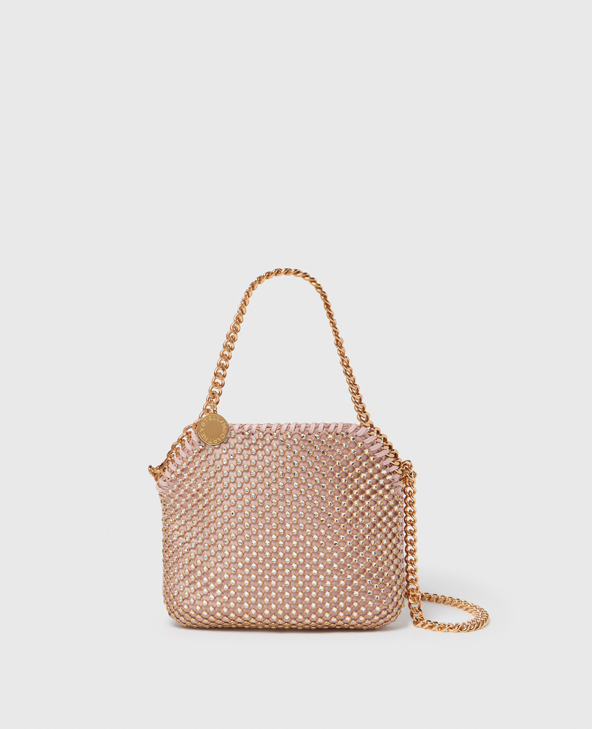Falabella Lead-Free Crystal Mesh Mini Tote Bag-Silver-large image number 0