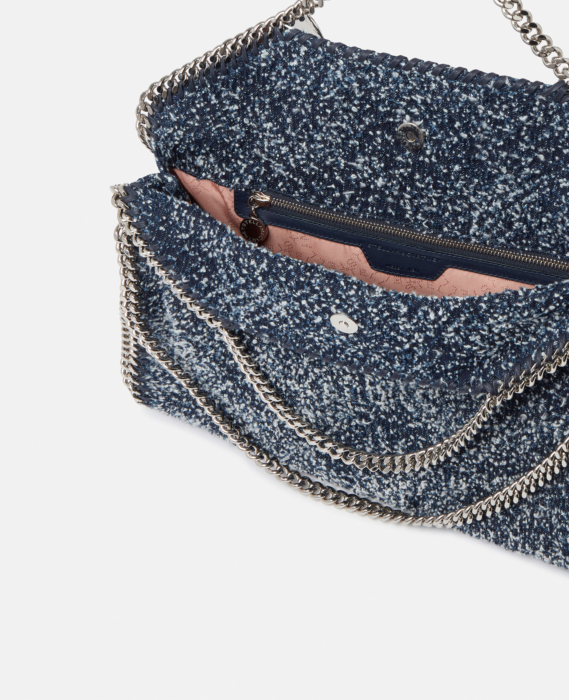 Falabella Fold-Over Boucl&eacute; Tote Bag-Blue-large image number 3