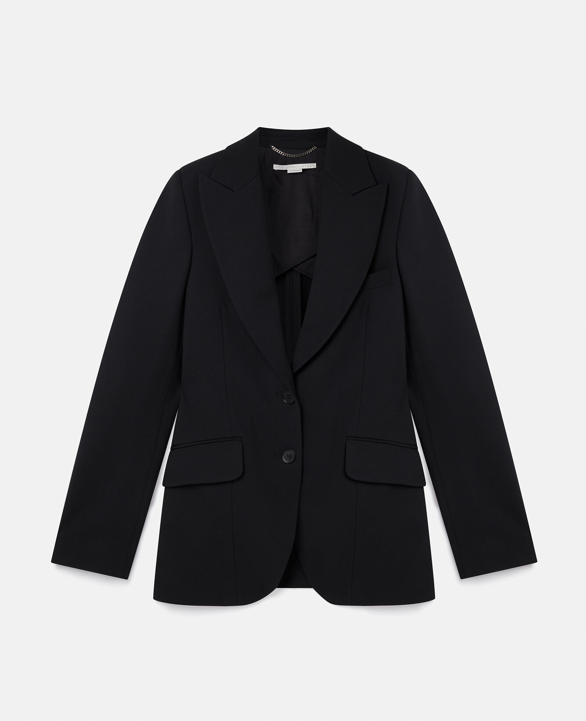 Tailored Twill Jacket-Black-large