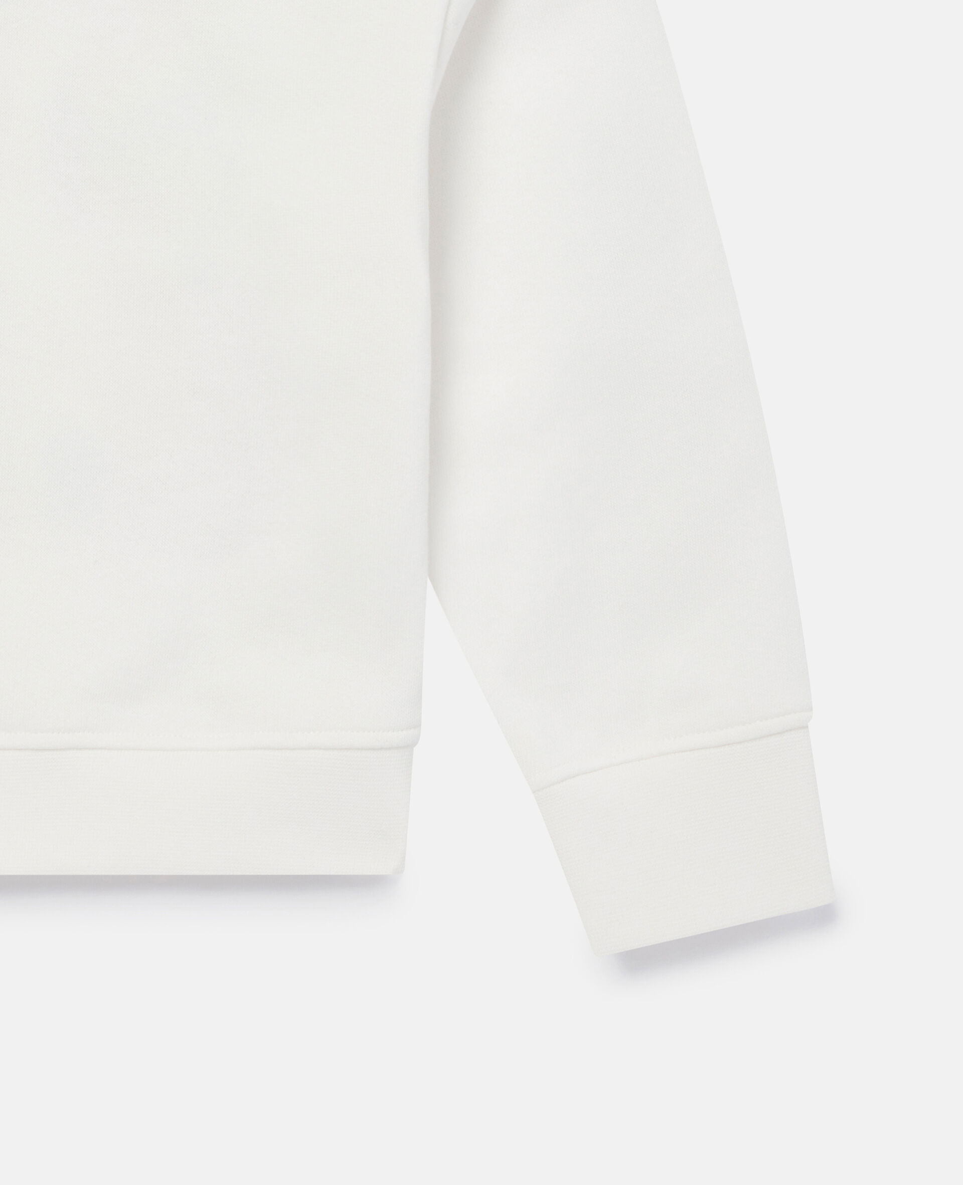 Abstract Stella Logo Print Cotton Sweatshirt-White-large image number 3