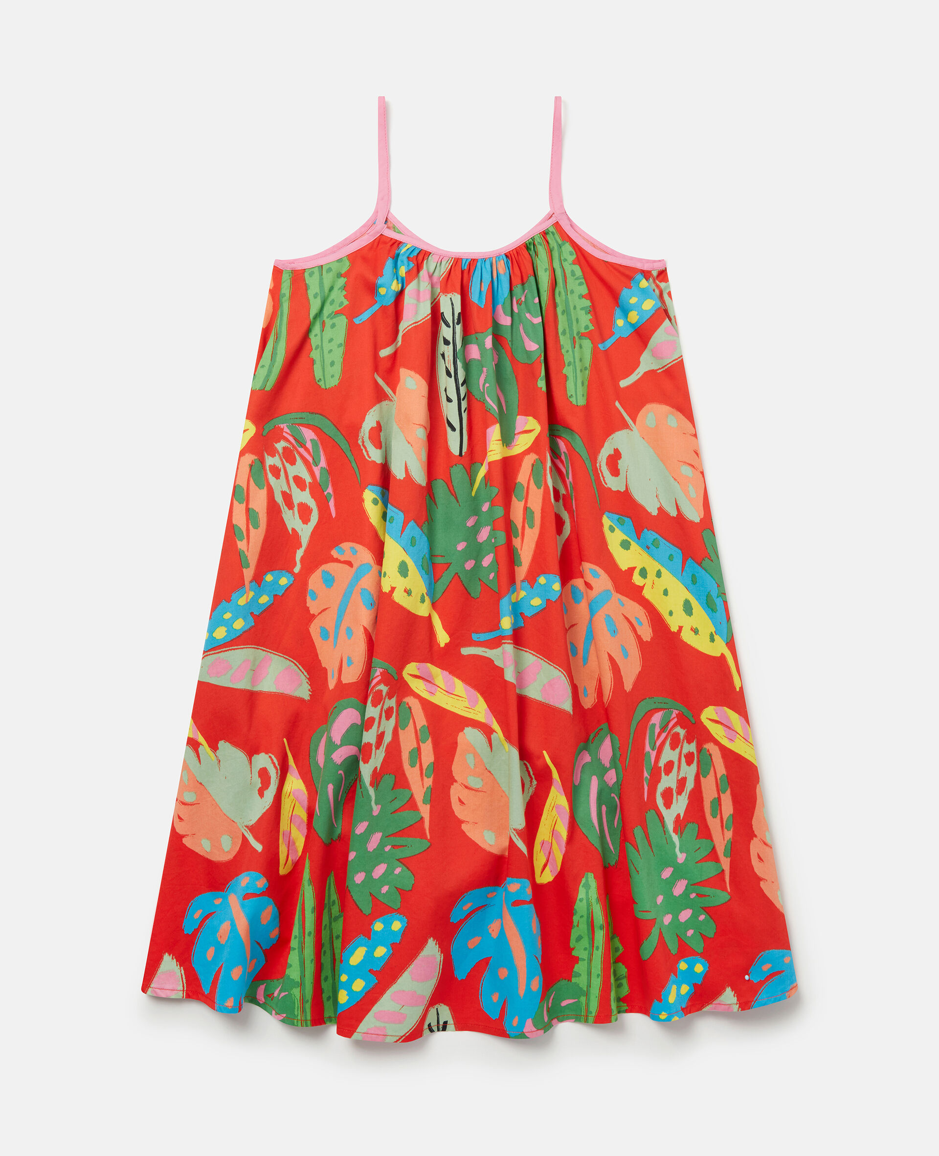 Palm Leaf Print Cami Dress-Pink-large image number 2