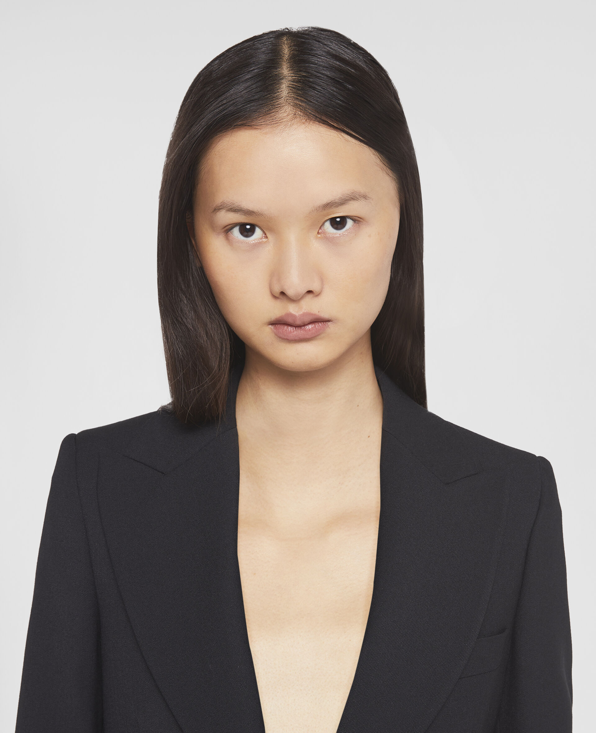 Twill Single-Breasted Blazer-Black-large image number 3
