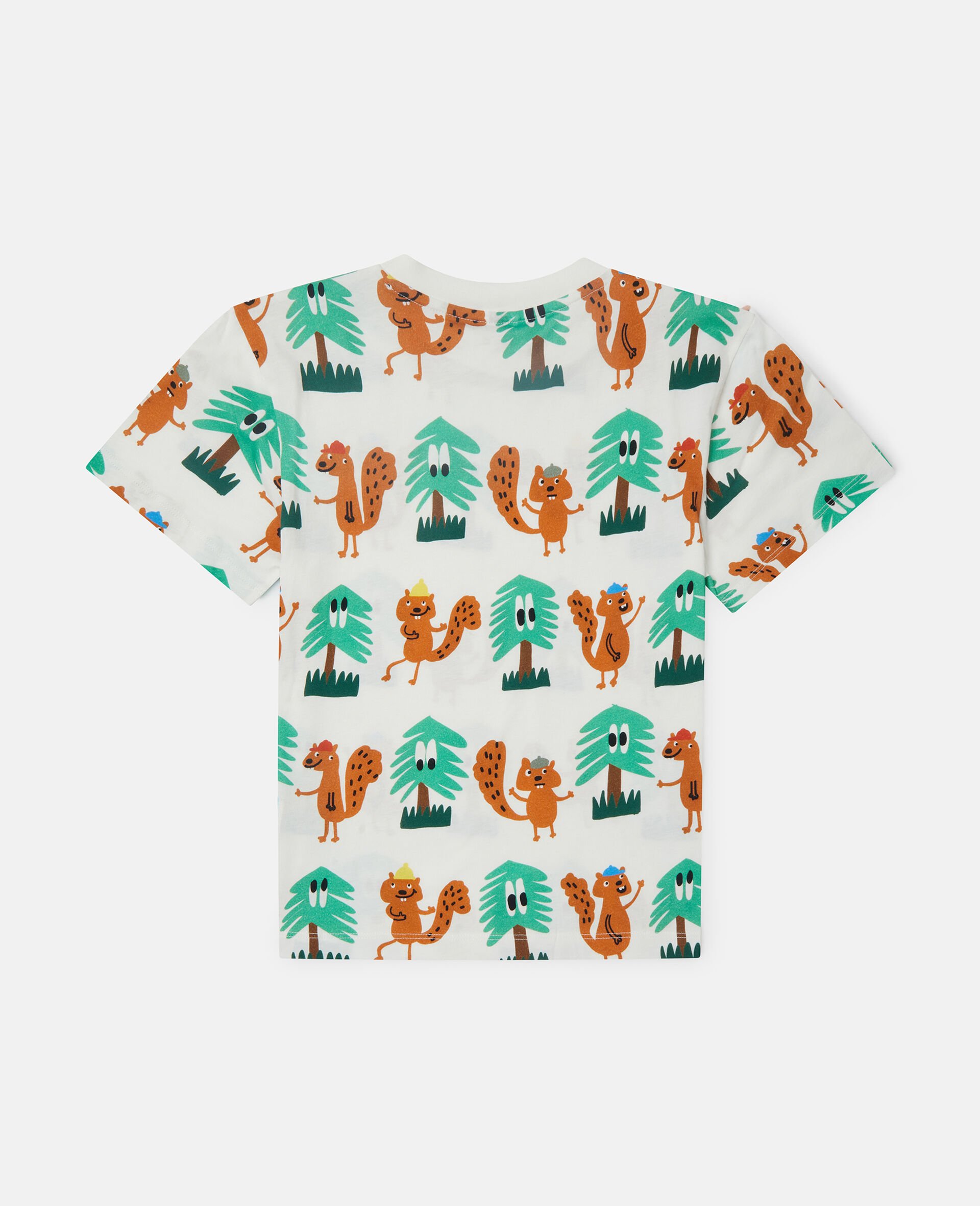 Squirrel Print T-Shirt-White-large image number 2