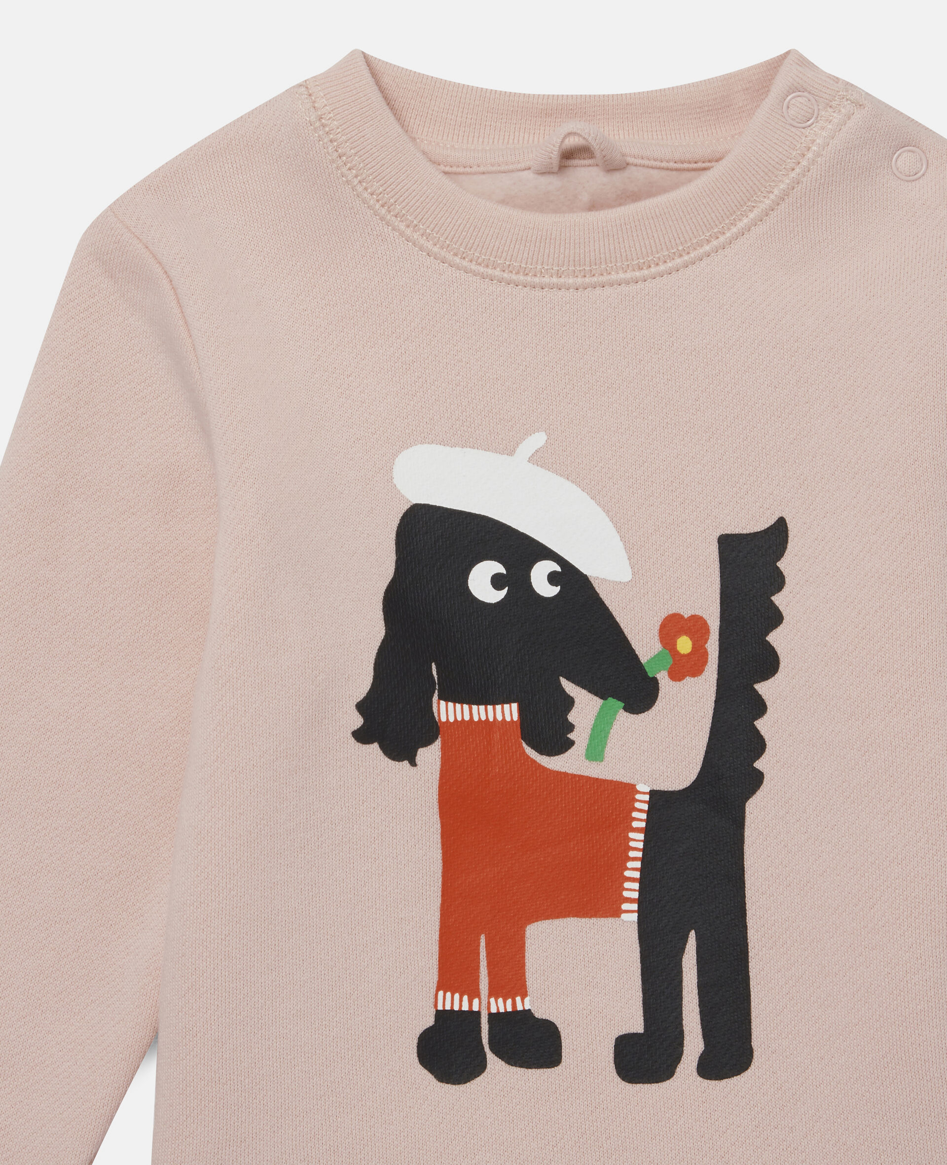 Sissy Dog Fleece Sweatshirt-Pink-medium