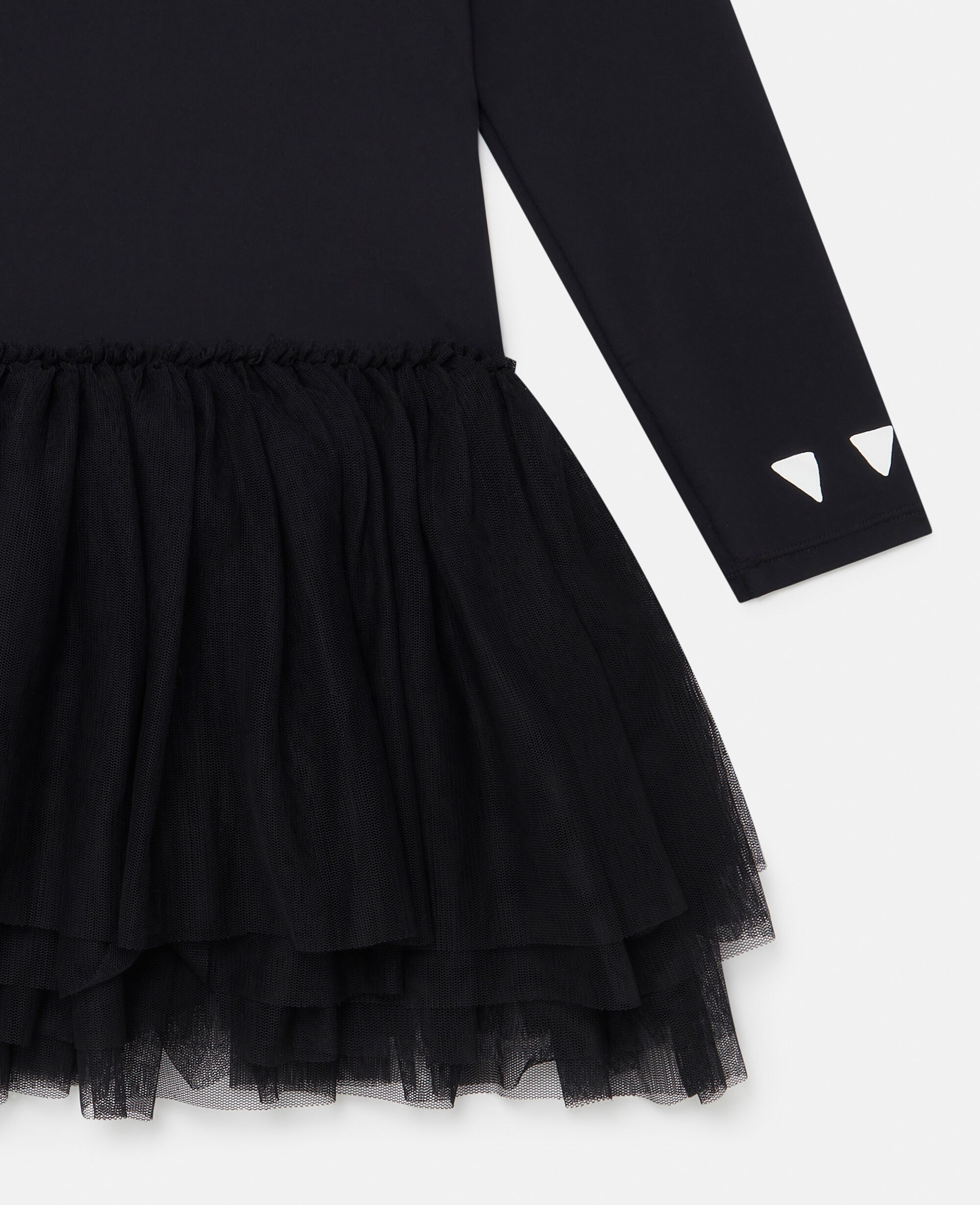 Women Black Spooky Cat Tulle Dress Stella McCartney QA