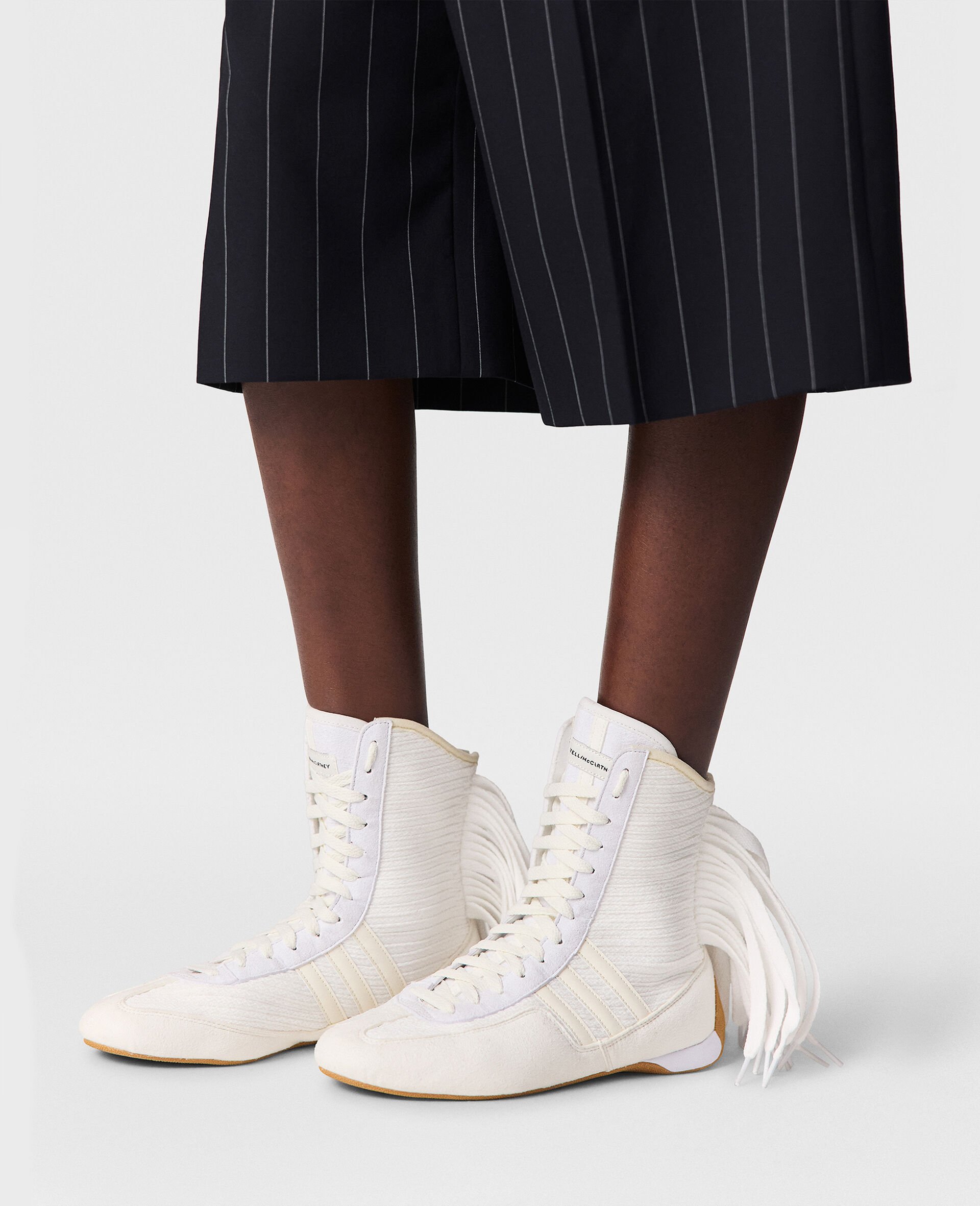Rasant Fringe High-Top Trainers-White-model