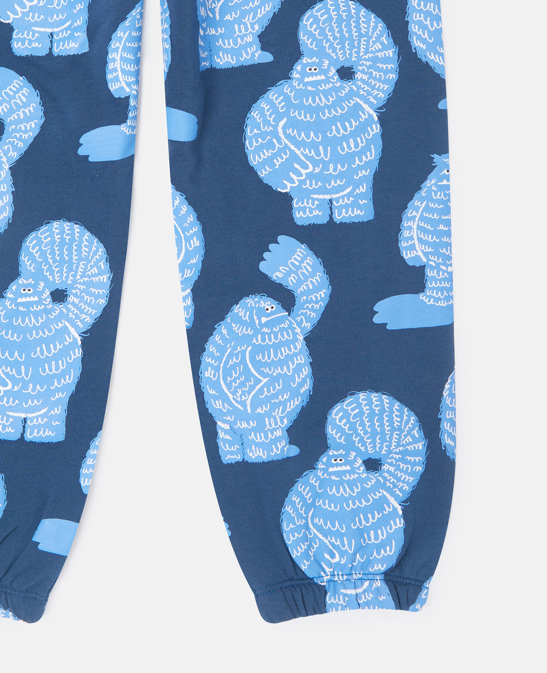 Pantalon de jogging a cordon de serrage avec imprime monstre-Bleu-large image number 3