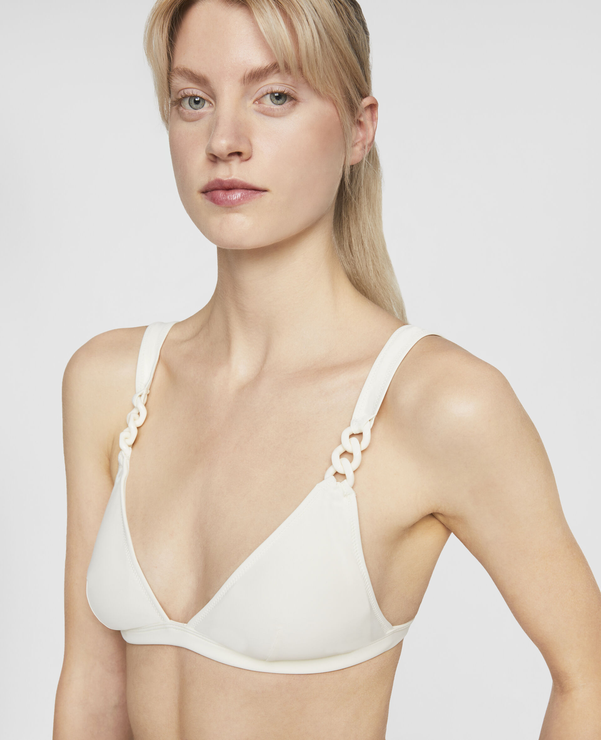 Falabella Pop Triangle Padded Bikini Top-White-large image number 3