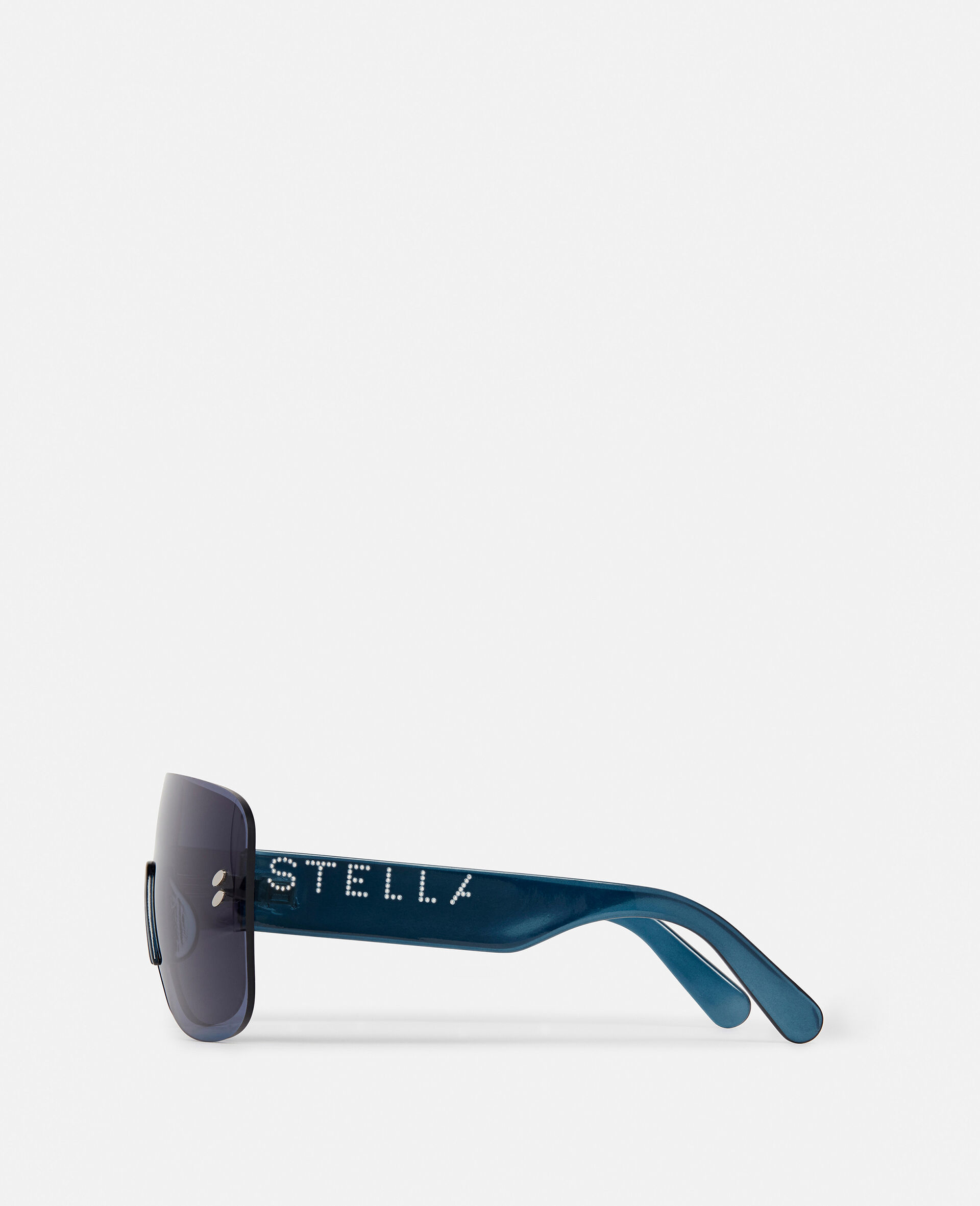 Logo Stud Aviator Sunglasses-蓝色-large image number 1