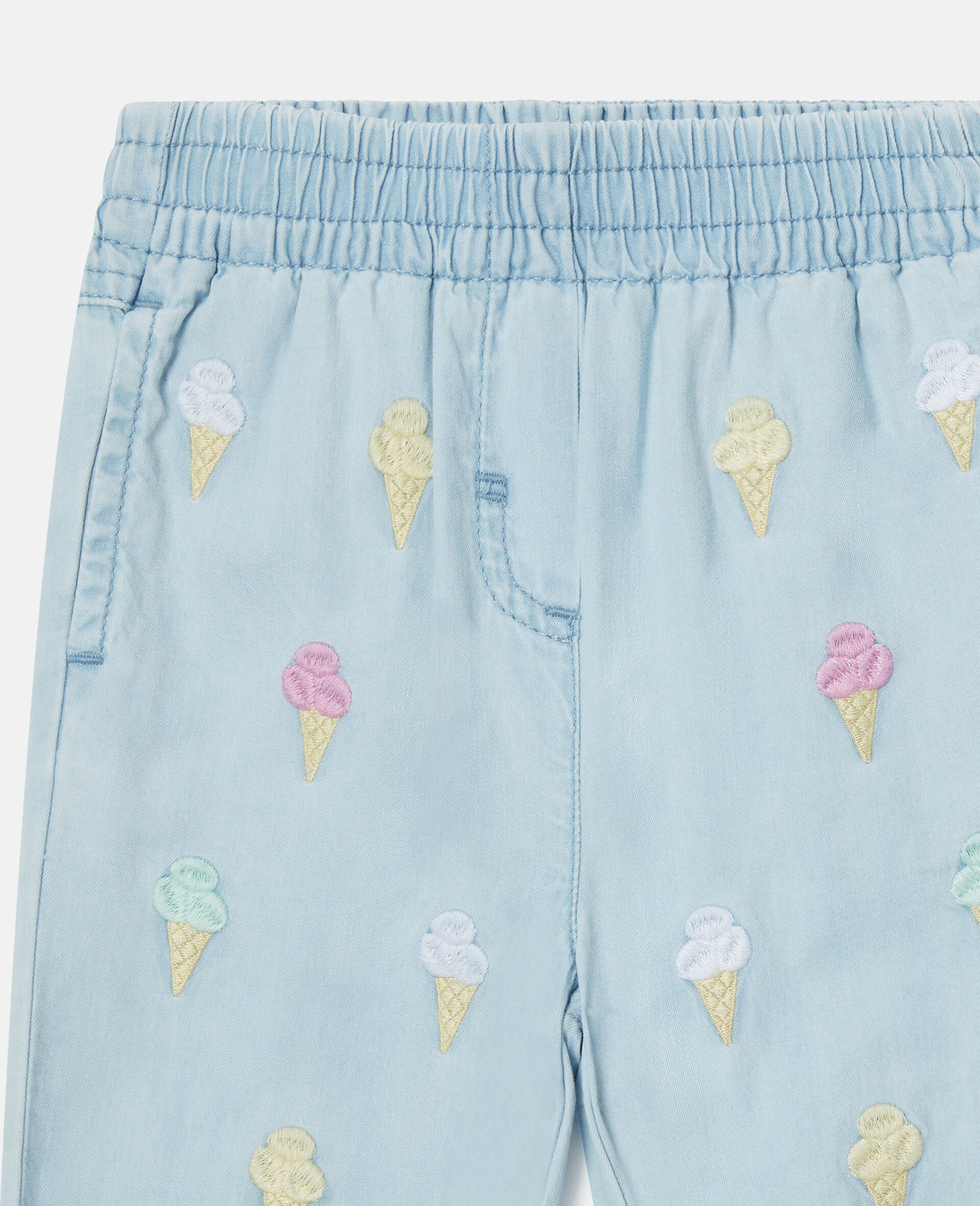 Bestickte Jogginghose mit Eiscreme-Motiv-Blau-large image number 1