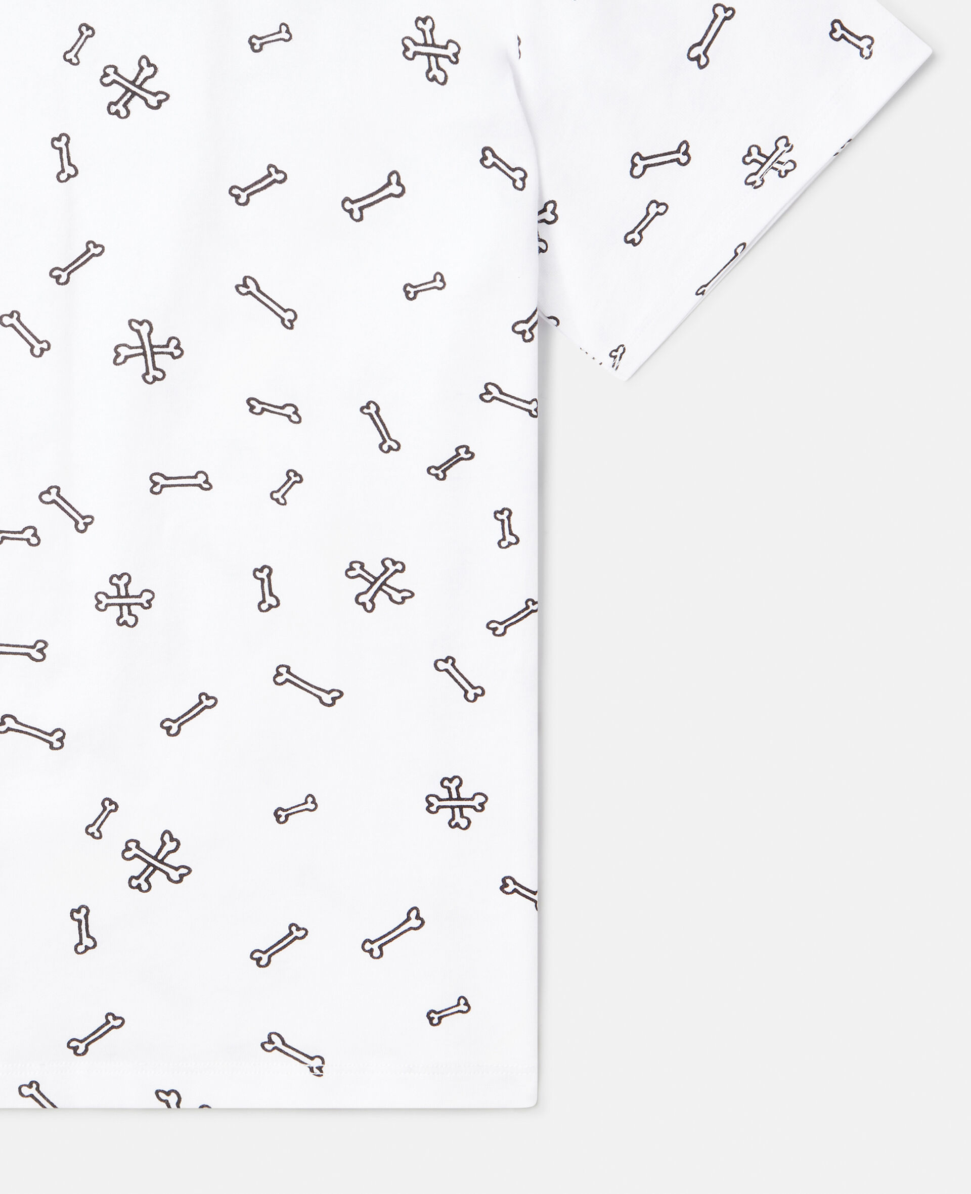 Bones Print T-Shirt-White-large image number 3