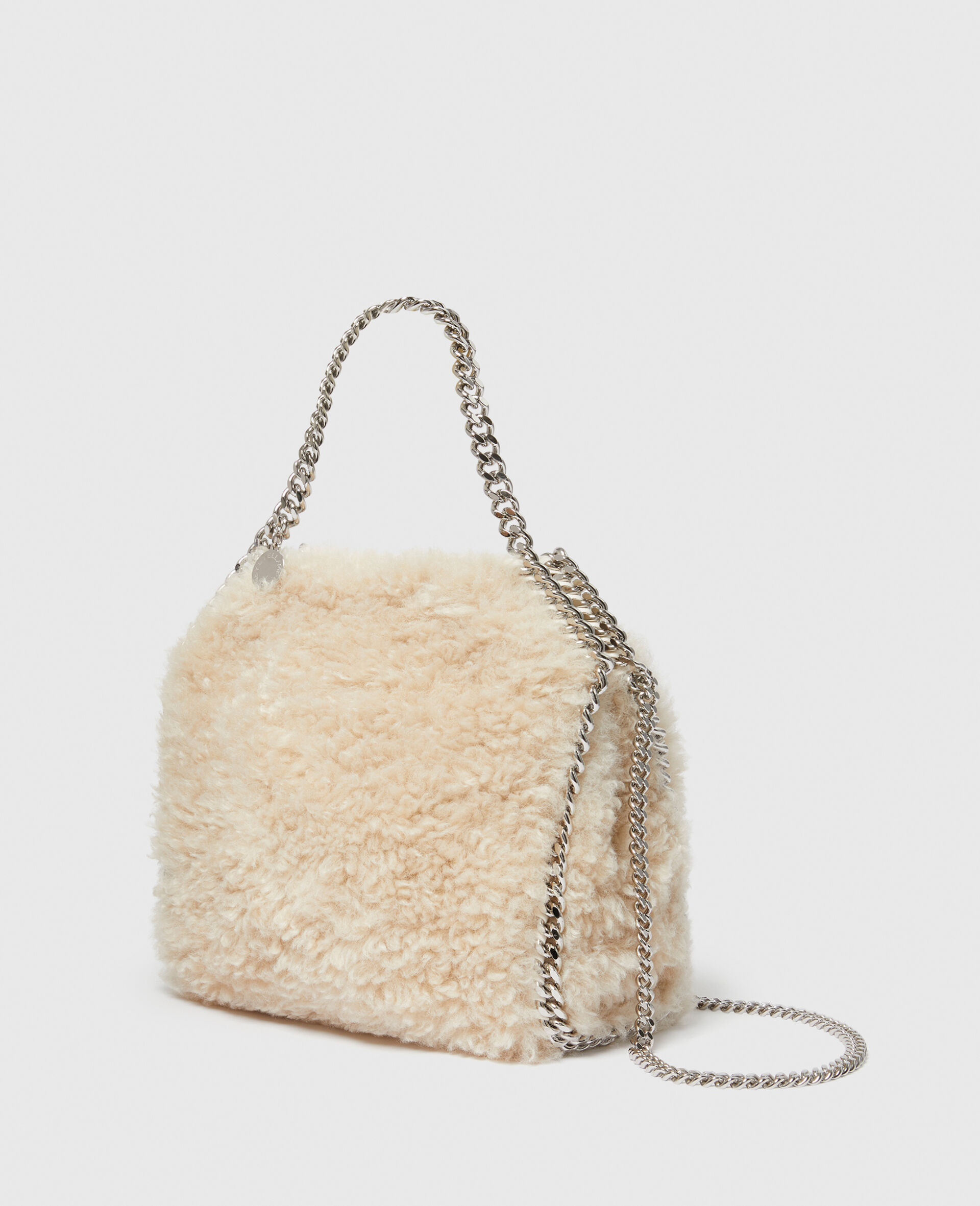 Falabella Mini Teddy Tote Bag-Cream-large image number 1