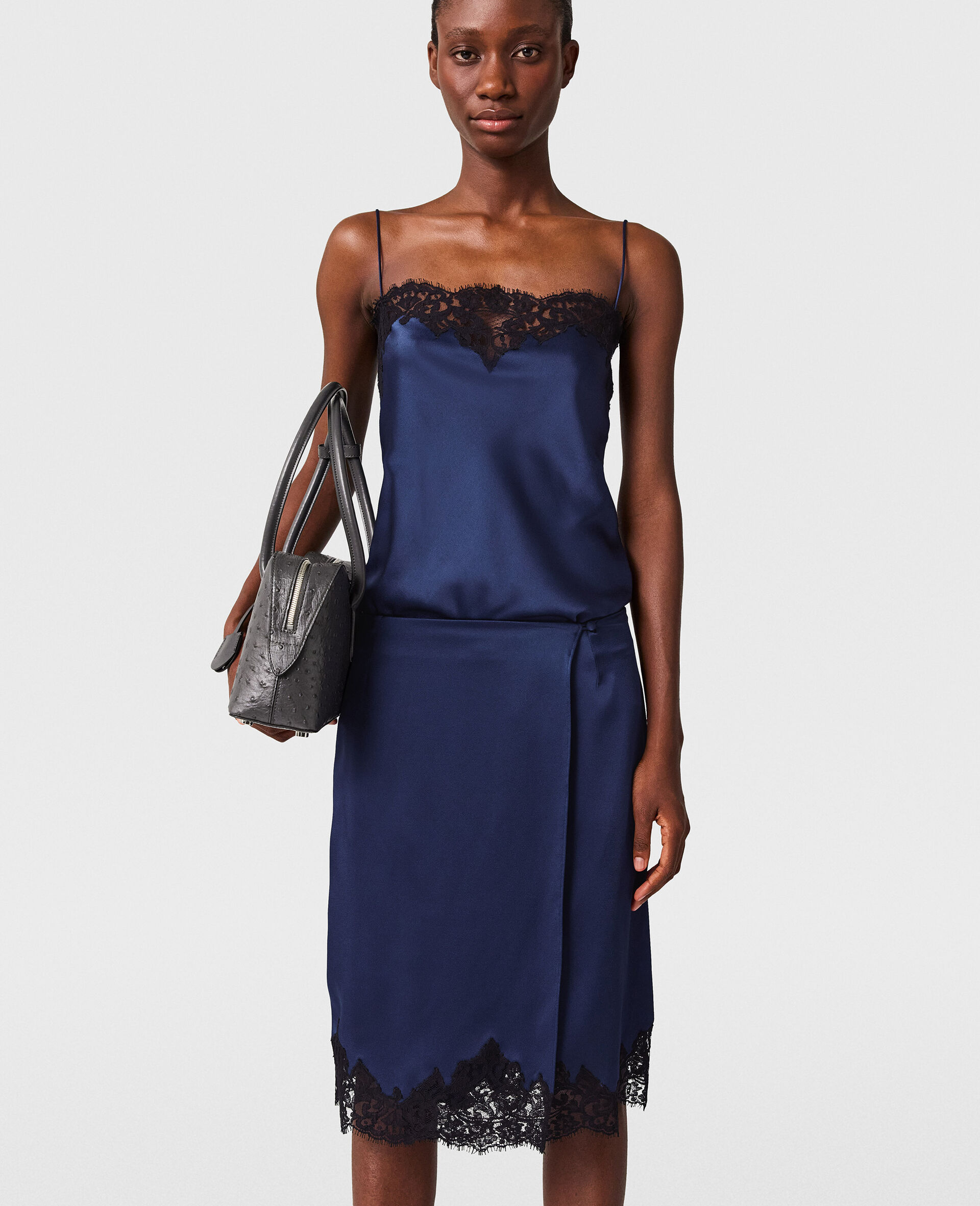 ICONIC LACE SKIRT-Blue-large image number 1