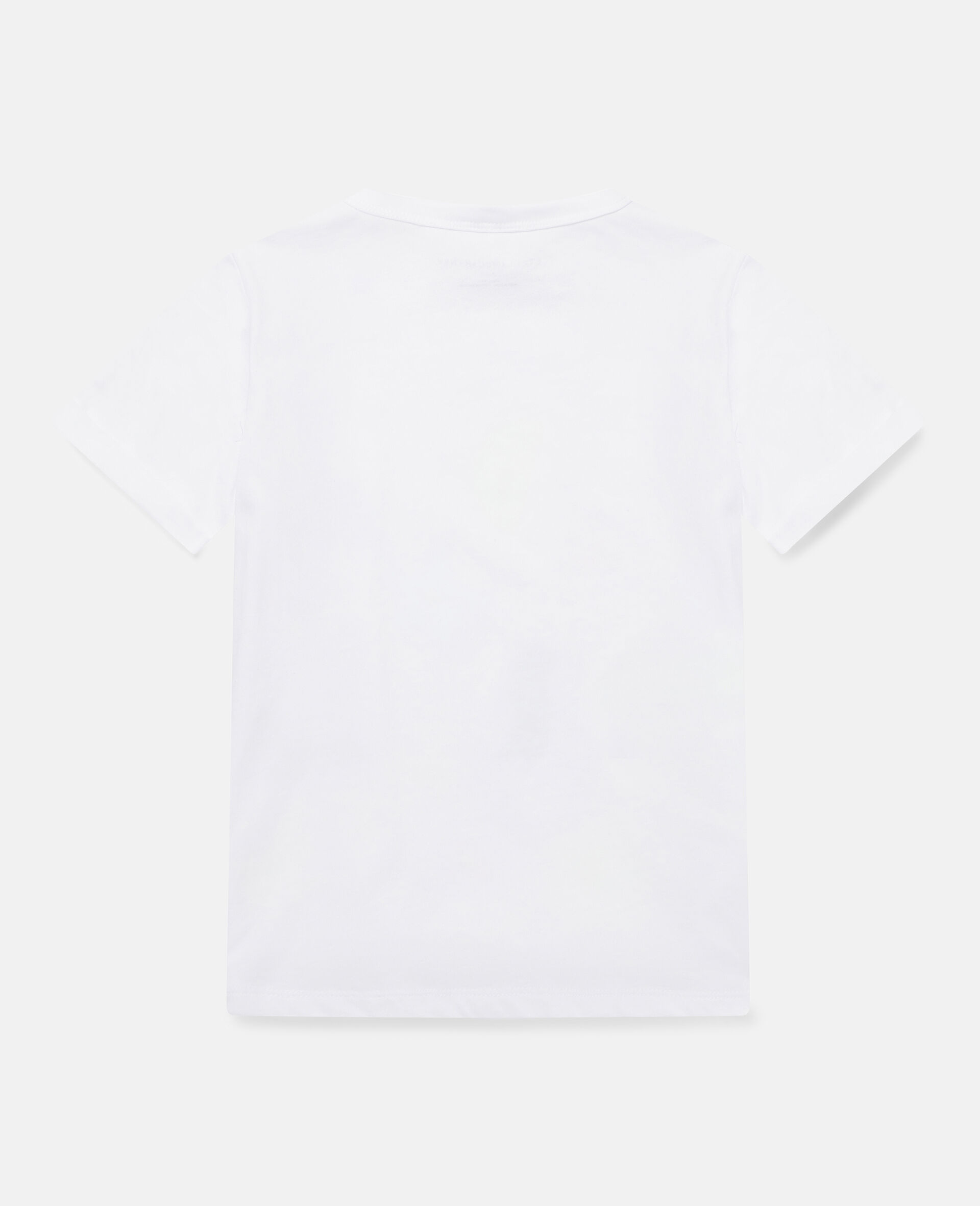 Glitter Sticker Cotton T‐Shirt-White-large image number 2