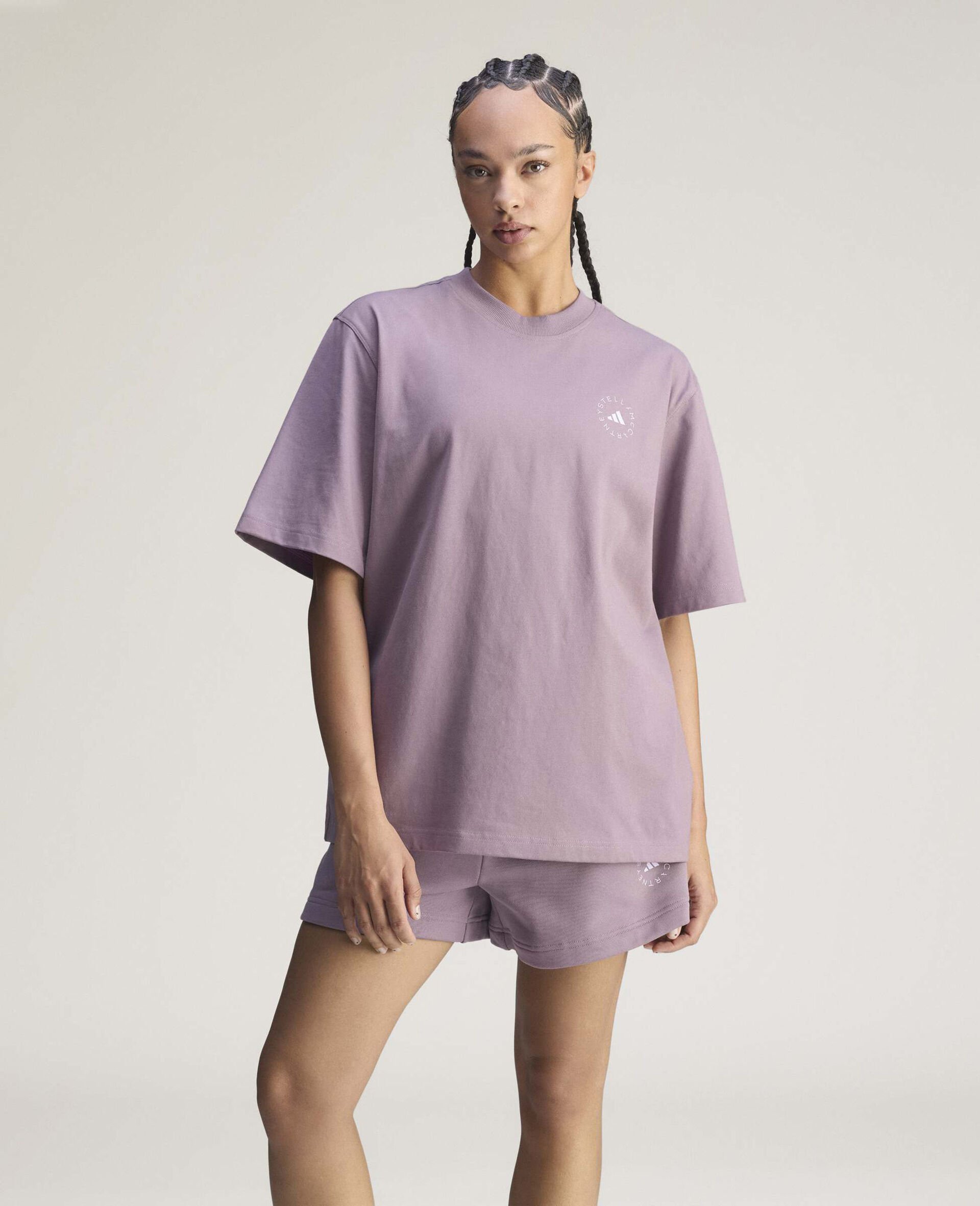 Logo Oversized T-Shirt-Purple-medium
