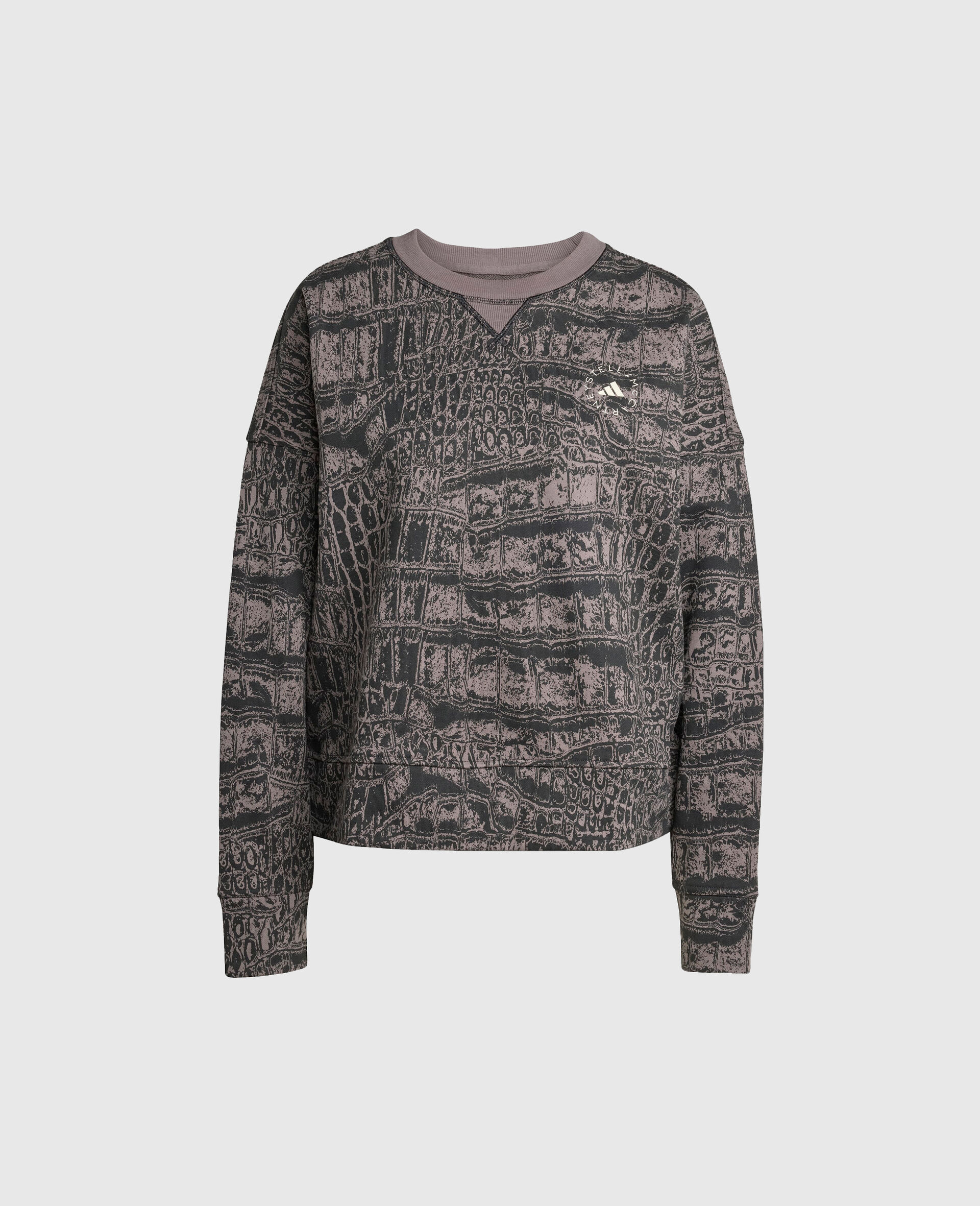 Logo Graphic Print Crewneck Sweatshirt-Black-medium