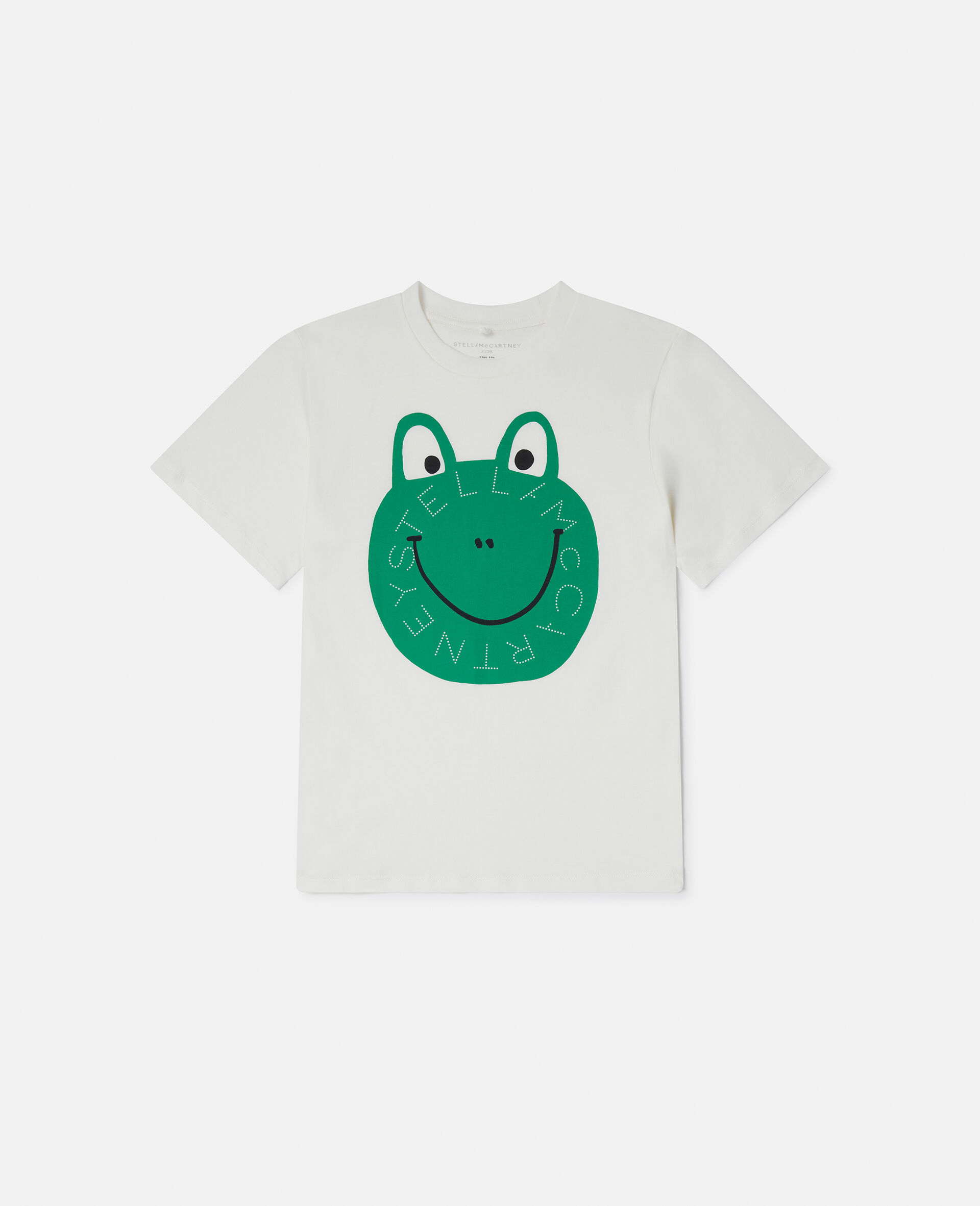 Frog Graphic Crewneck T-Shirt-White-large image number 0