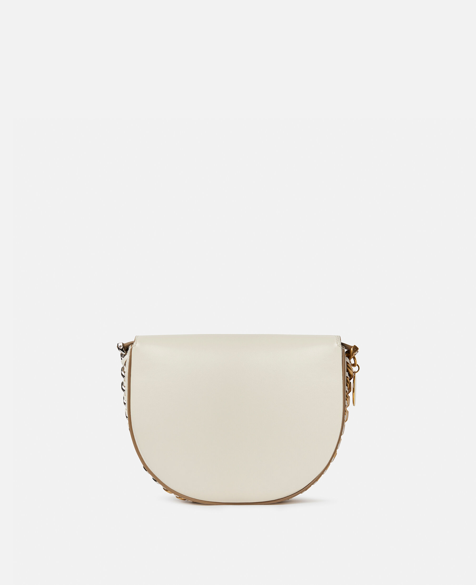 Women White Frayme Medium Flap Shoulder Bag | Stella