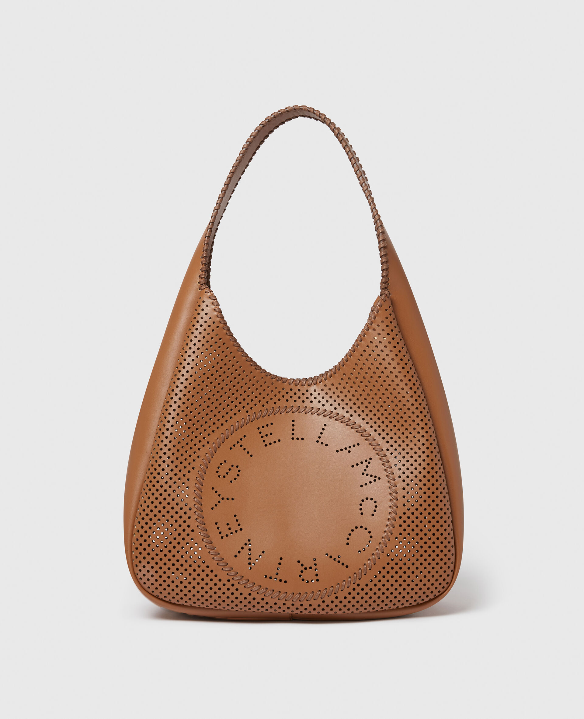 Logo Slouchy Hobo Tote Bag-Brown-large image number 0