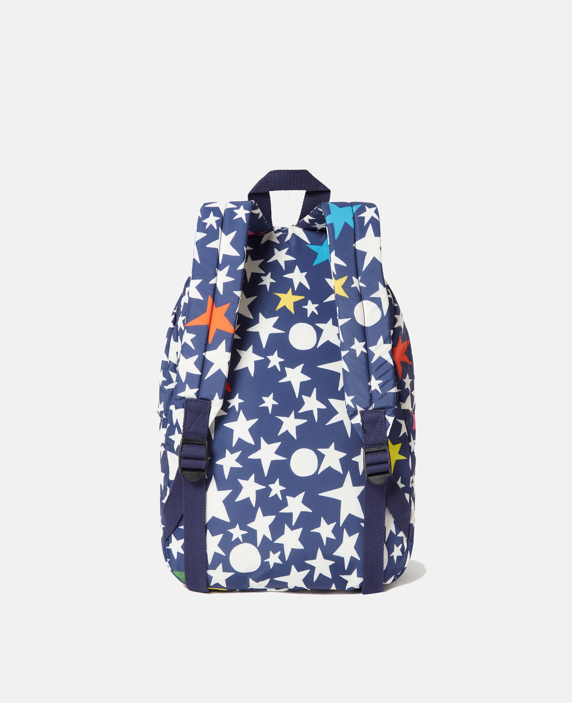 Star Print Backpack-Blue-large image number 2