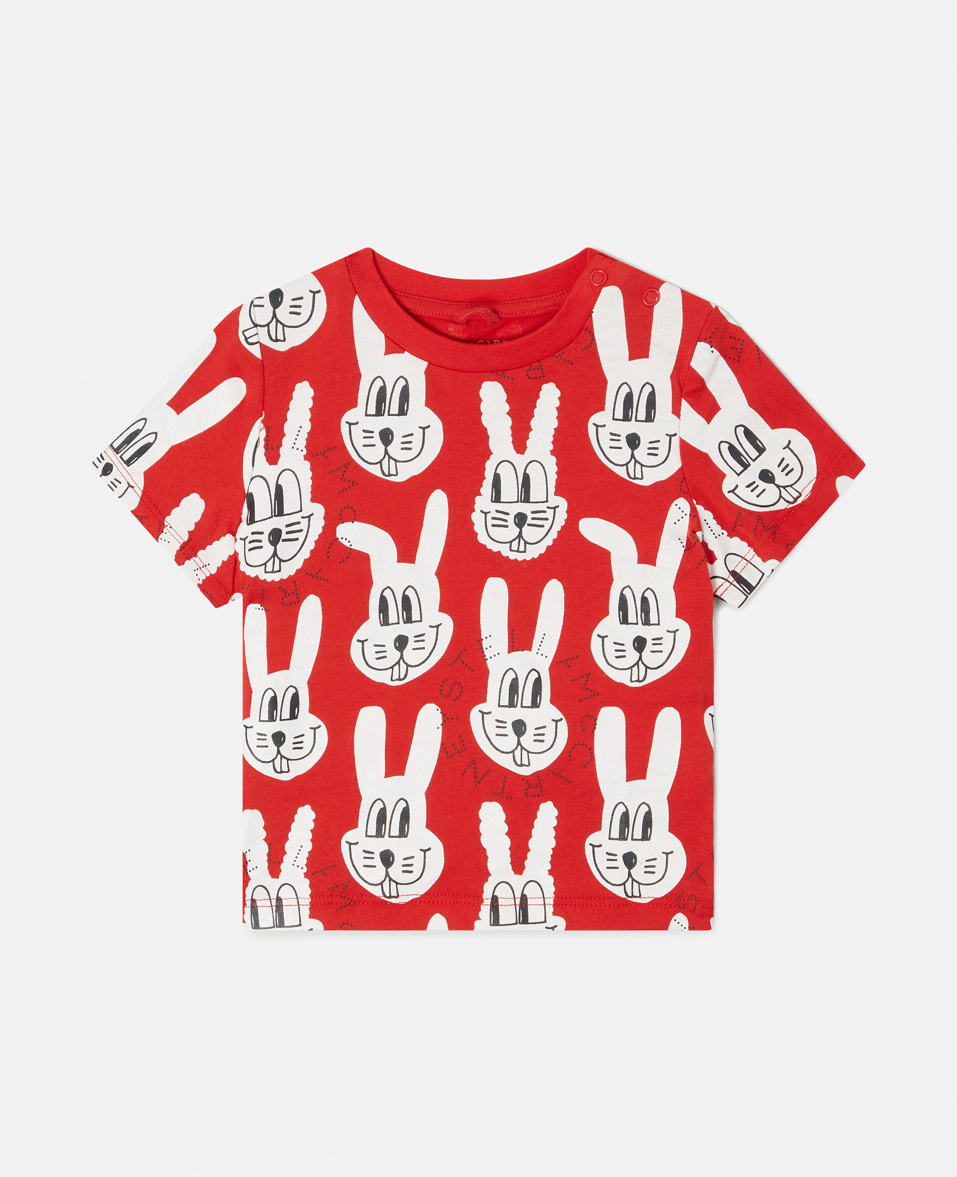 Rabbit Print T-Shirt-Red-large Rabbit Print T-Shirt-Red-large image number 0
