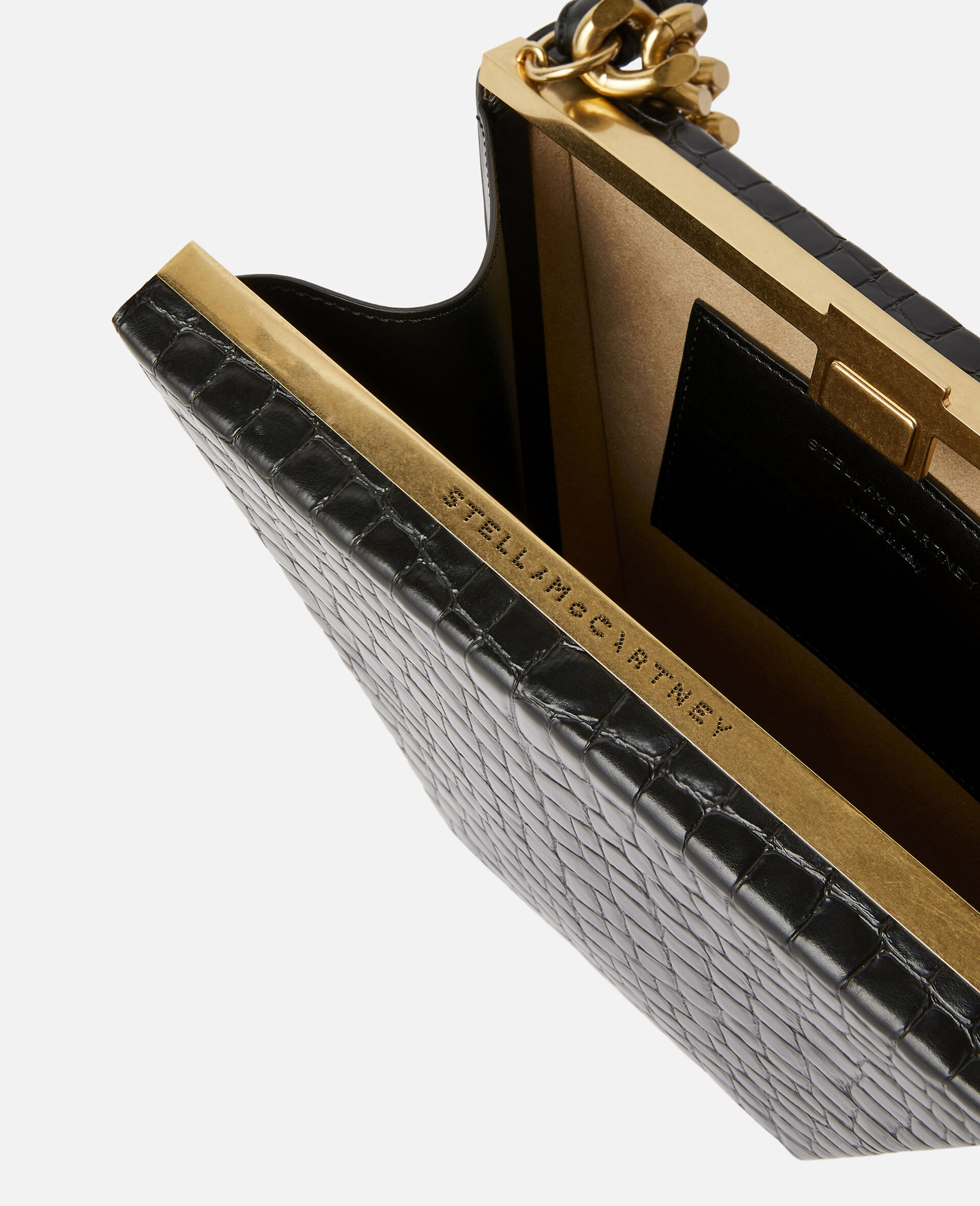 Mittelgro&szlig;e Tasche mit massiver Kette-Schwarz-large image number 3