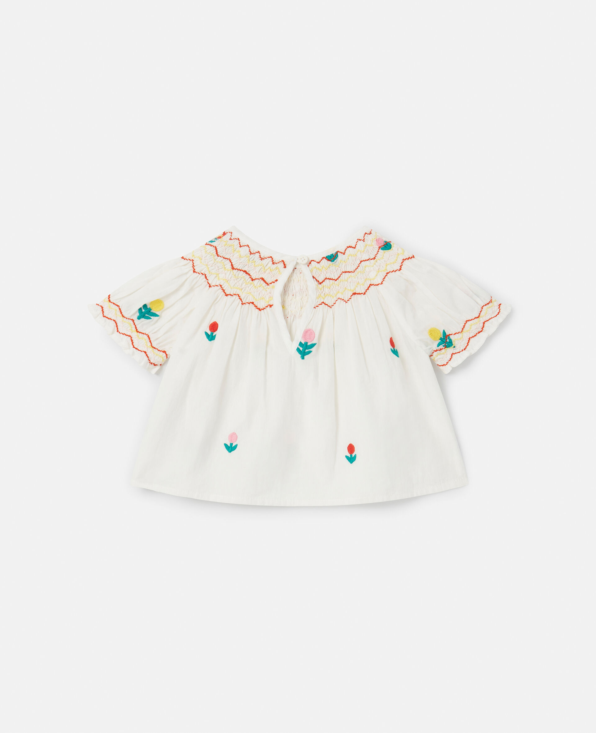 Dreamy Flower Embroidery Smocked Top and Bloomers Set-Pink-large image number 2