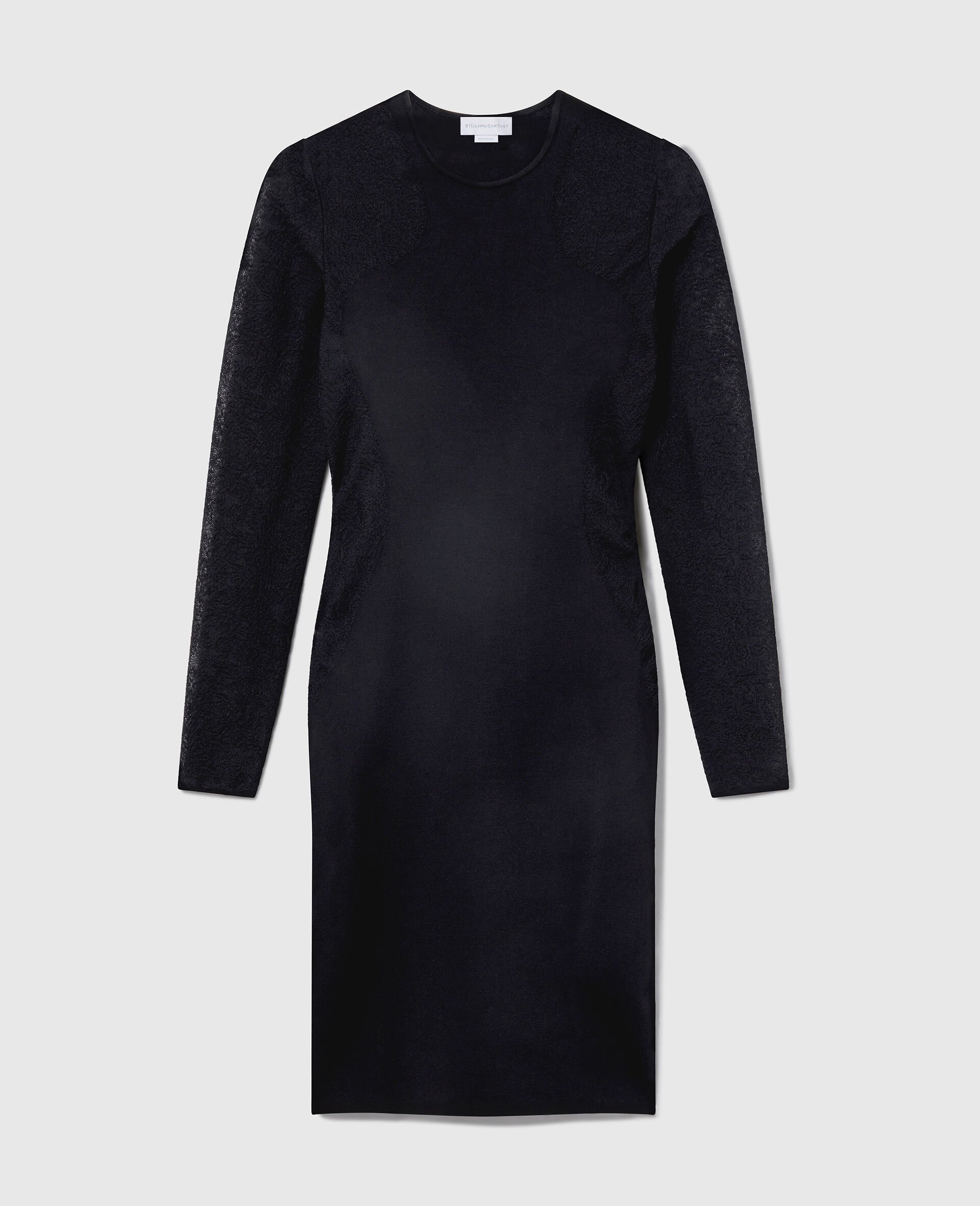 Miracle Long Sleeved Compact-Knit Dress-Black-large image number 0
