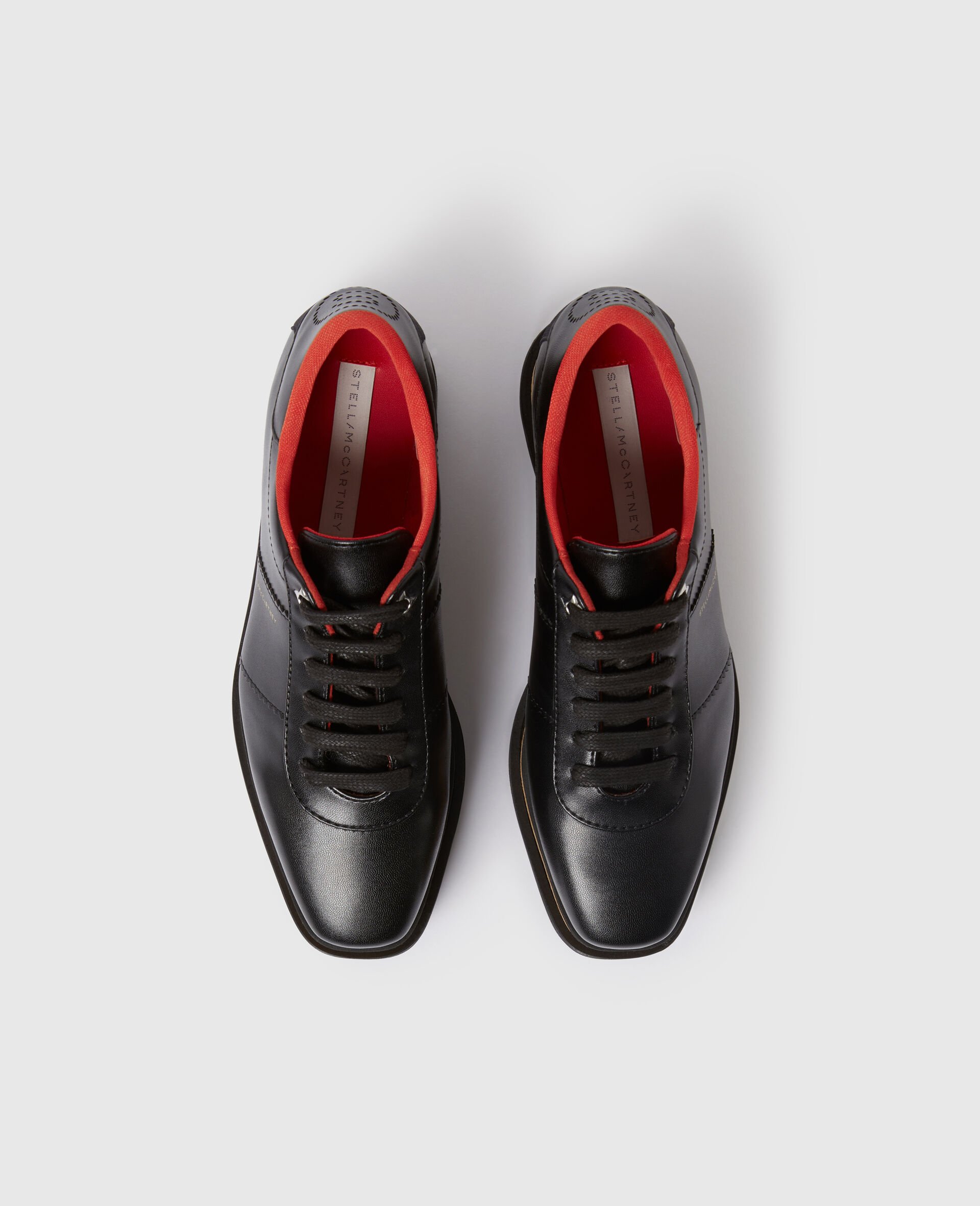 Sneak-Elyse Platform Lace-Up Trainers-Black-large image number 3